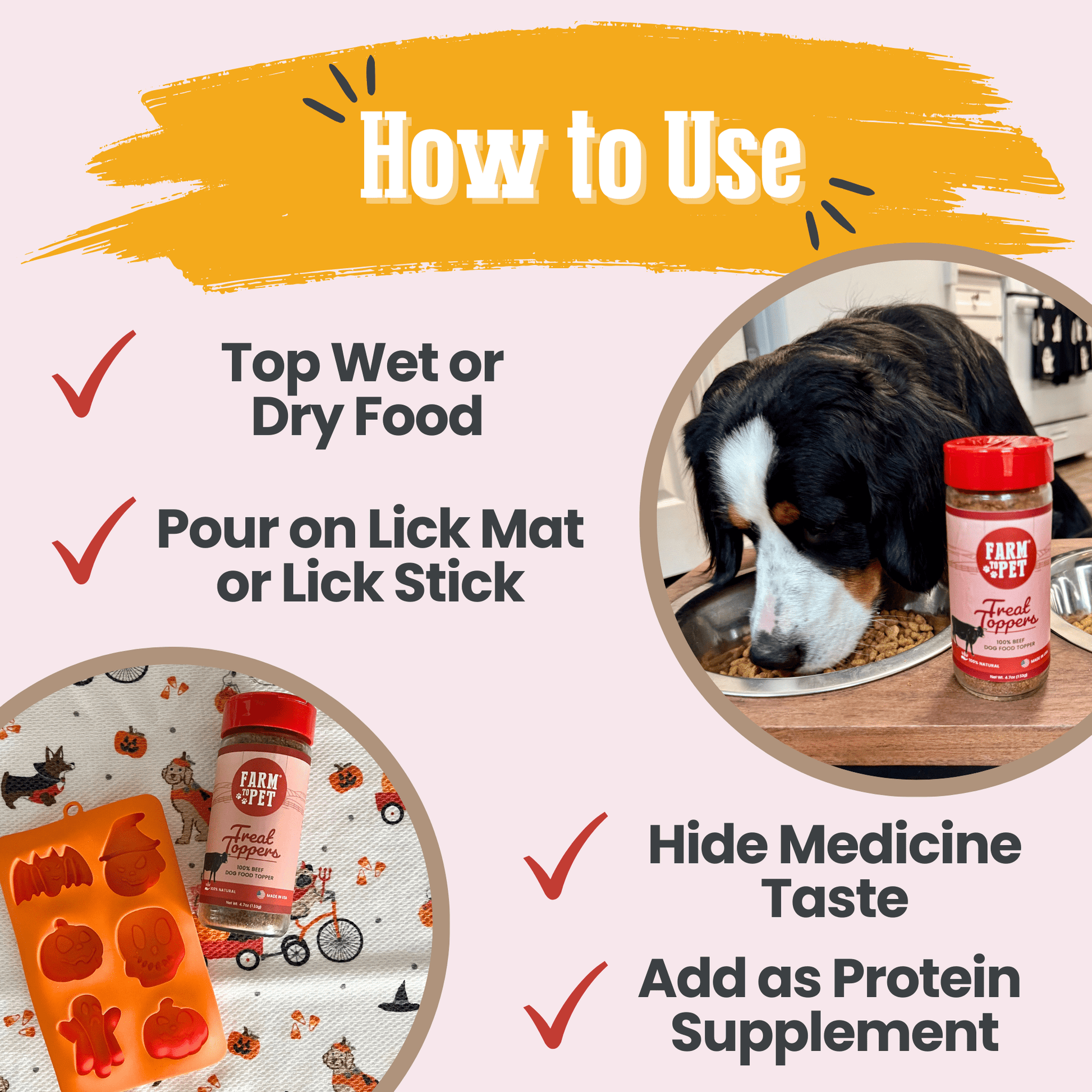 Treat Topper Beef Dog Food Topper | Powdered Meal Topper for Pets - Boske.store