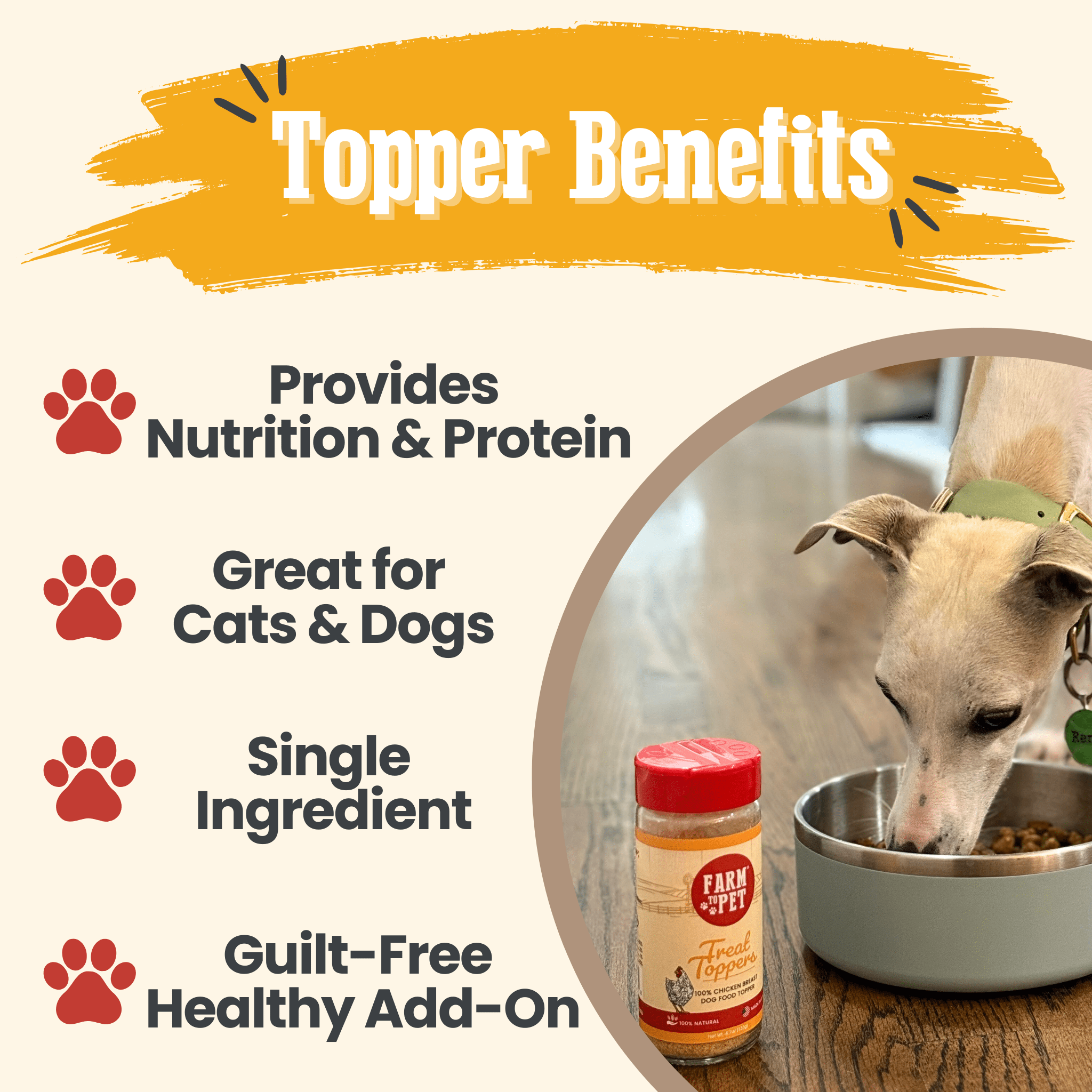 Treat Topper Chicken Dog Food Topper | Healthy Meal Supplement for Dogs - Boske.store
