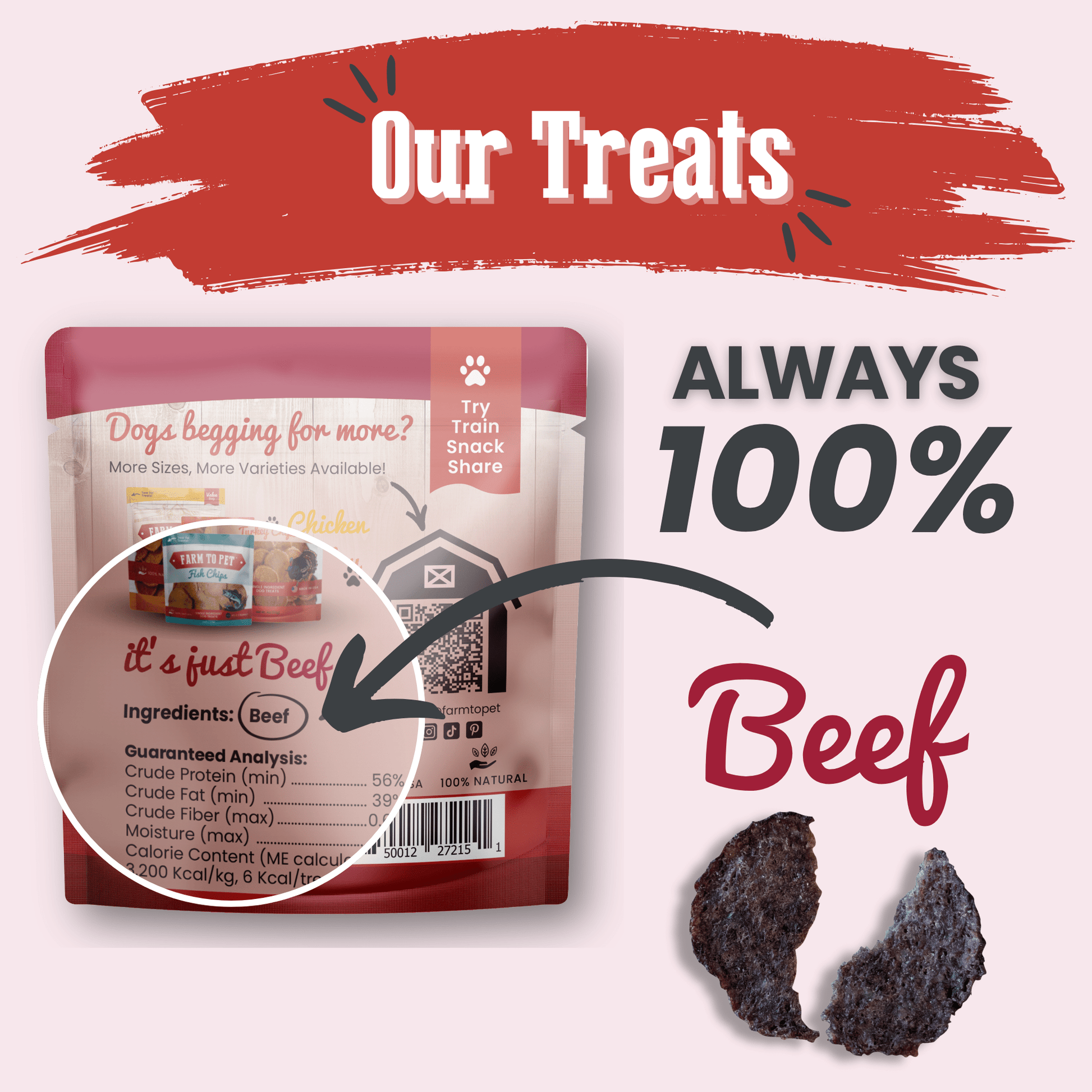 Beef Chips Snack Pack Bundles | Dog Treats for Training & Travel - Boske.store