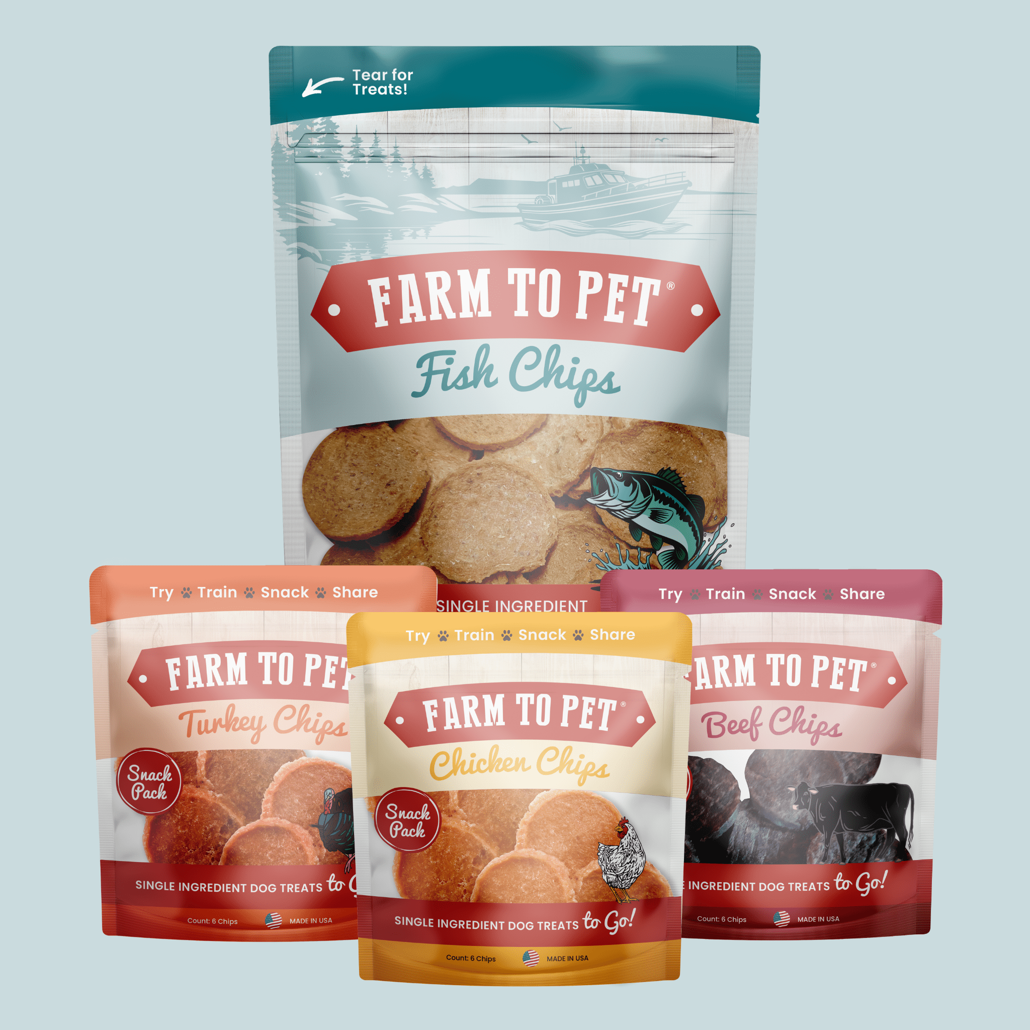 Puppy Packs 'n Snacks Dog Treat Starter Pack | Single - Ingredient Training Treats - Boske.store