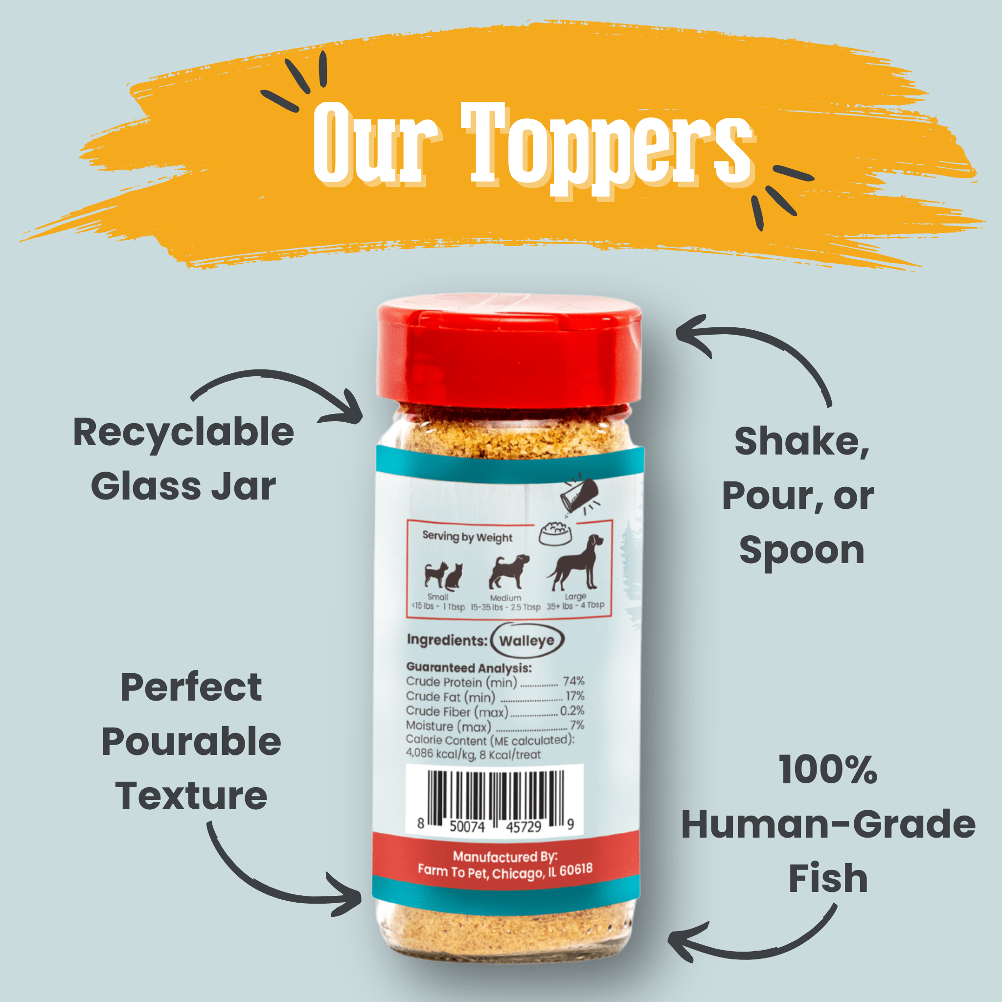 Treat Topper Fish Dog Food Topper | Low - Fat Meal Topper for Pets - Boske.store