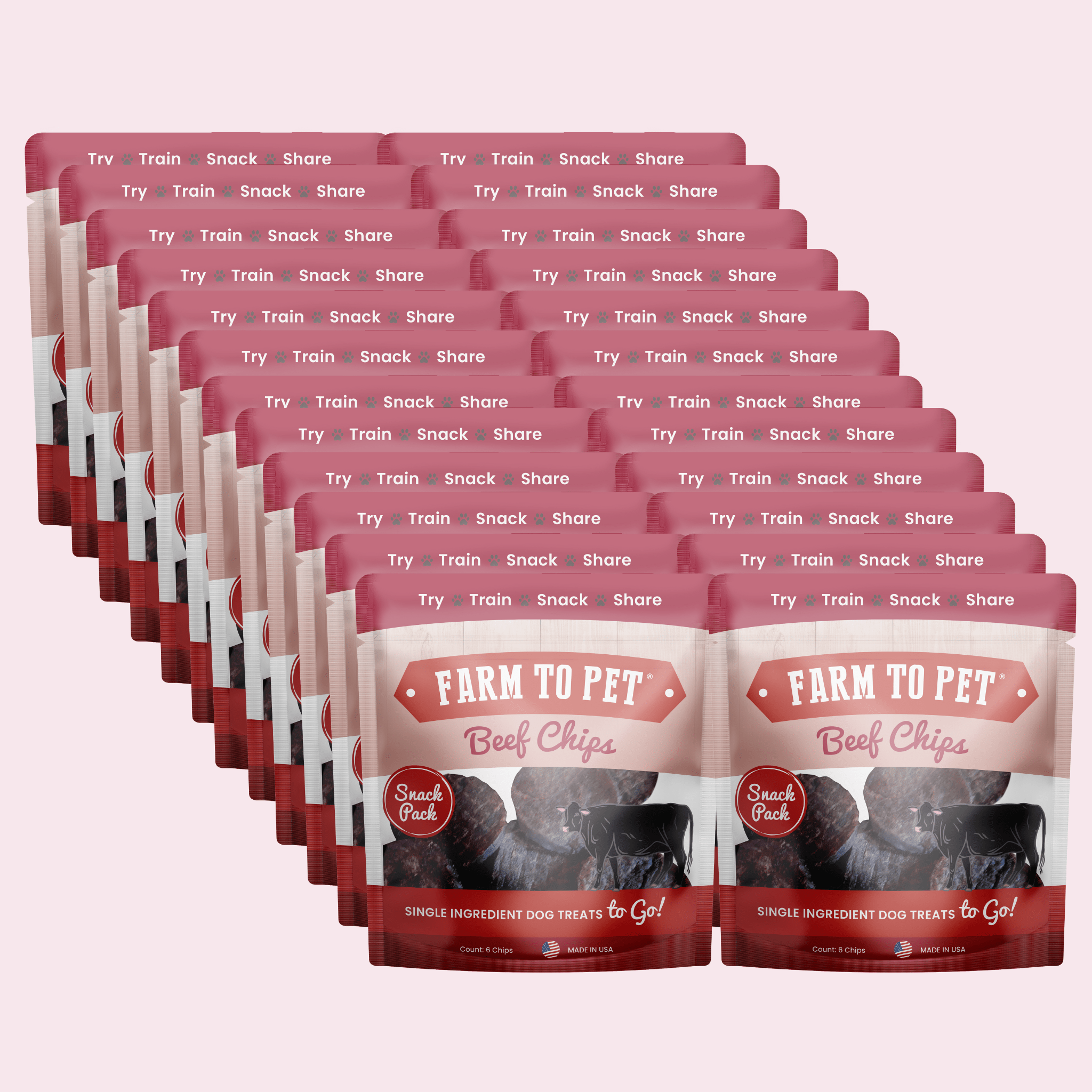 Beef Chips Snack Pack Bundles | Dog Treats for Training & Travel - Boske.store