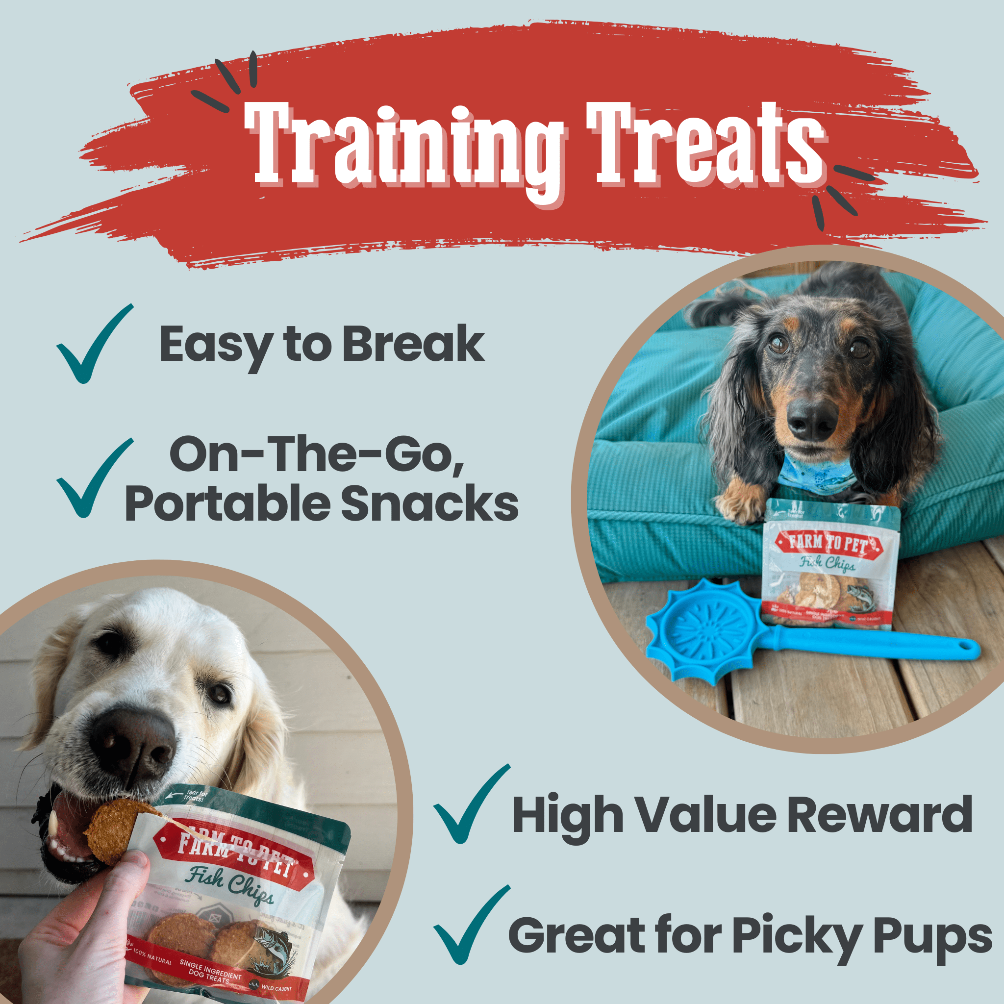 Fish Chips Snack Pack Bundles | Dog Treats for Training & Travel - Boske.store