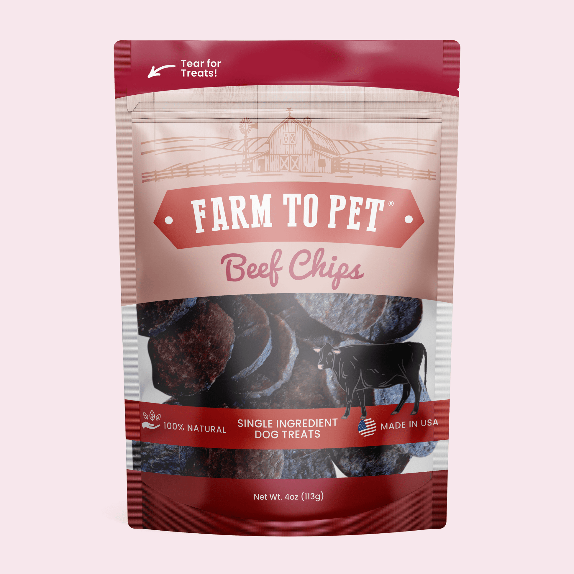Beef Chips Dog Treats | Single - Ingredient Healthy Treats for Dogs - Boske.store