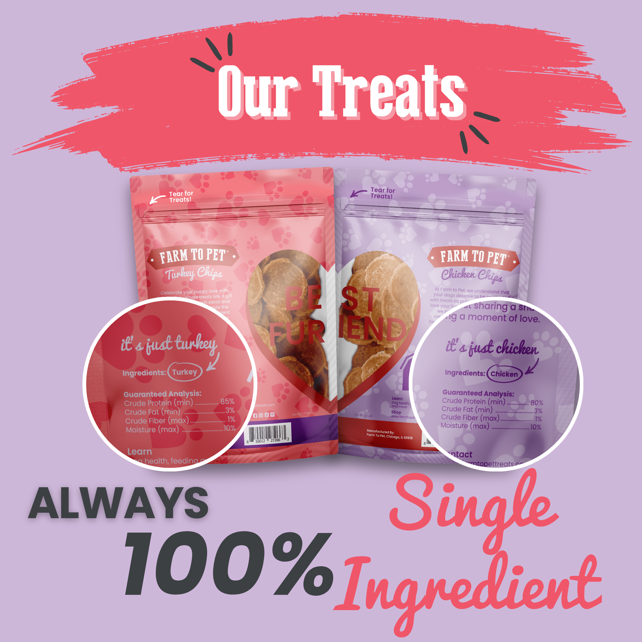 Puppy Love Dog Treat Duo | Poultry Chip Variety Pack - Boske.store