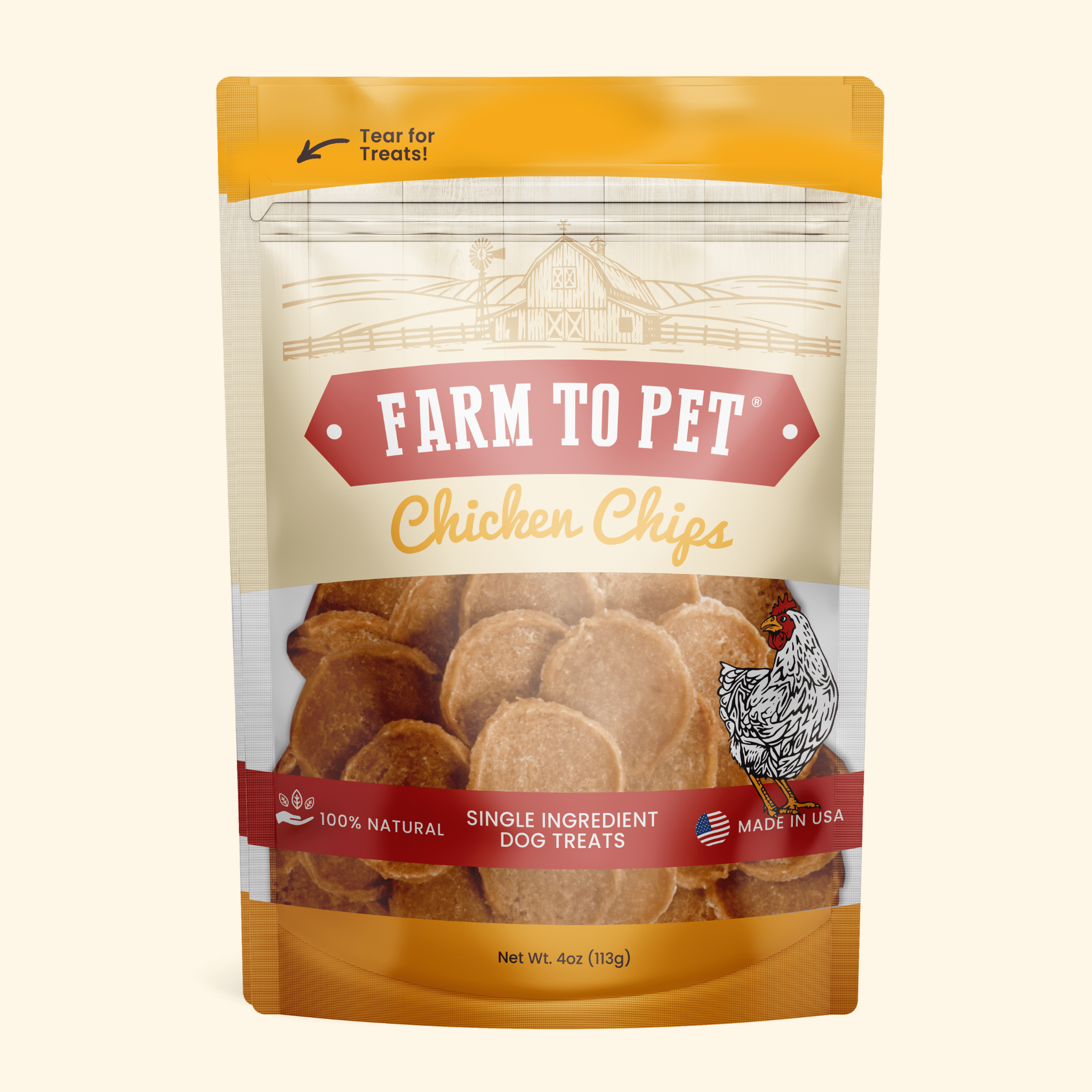 Chicken Chips for Dogs | All - Natural Single - Ingredient Dog Treats - Boske.store