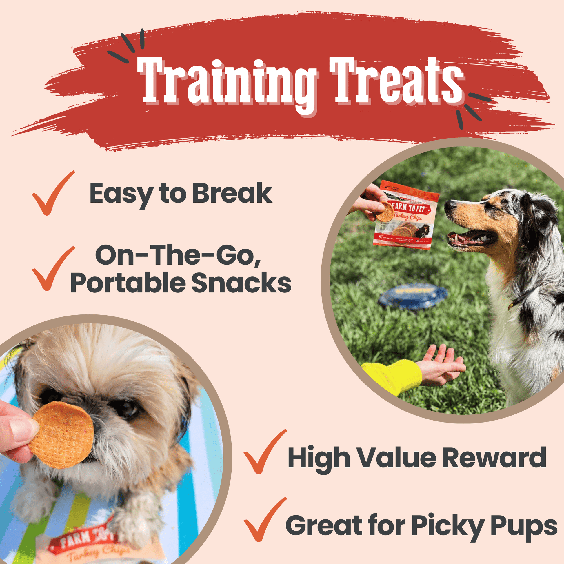Turkey Chips Snack Pack Bundles | Low Allergen Treats for Training - Boske.store