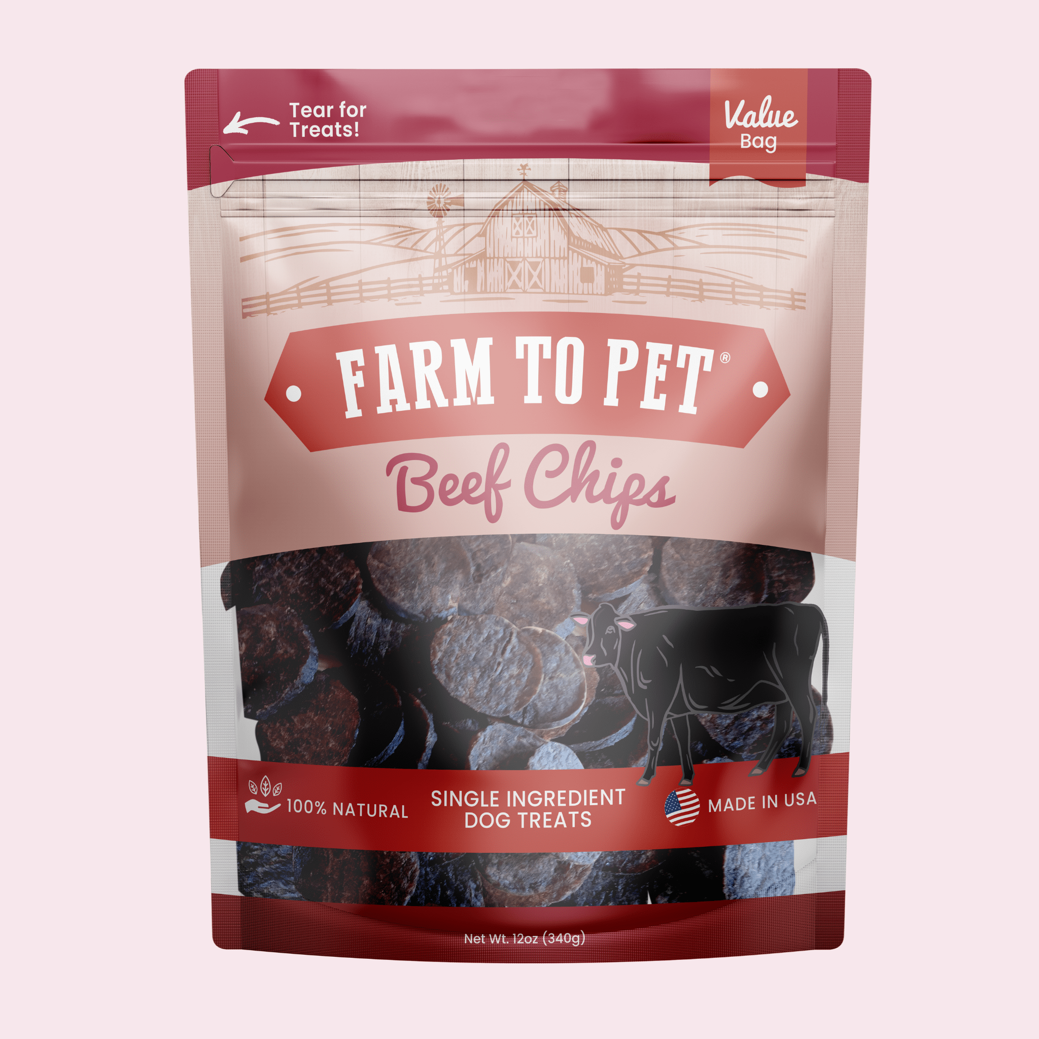 Beef Chips Dog Treats | Single - Ingredient Healthy Treats for Dogs - Boske.store