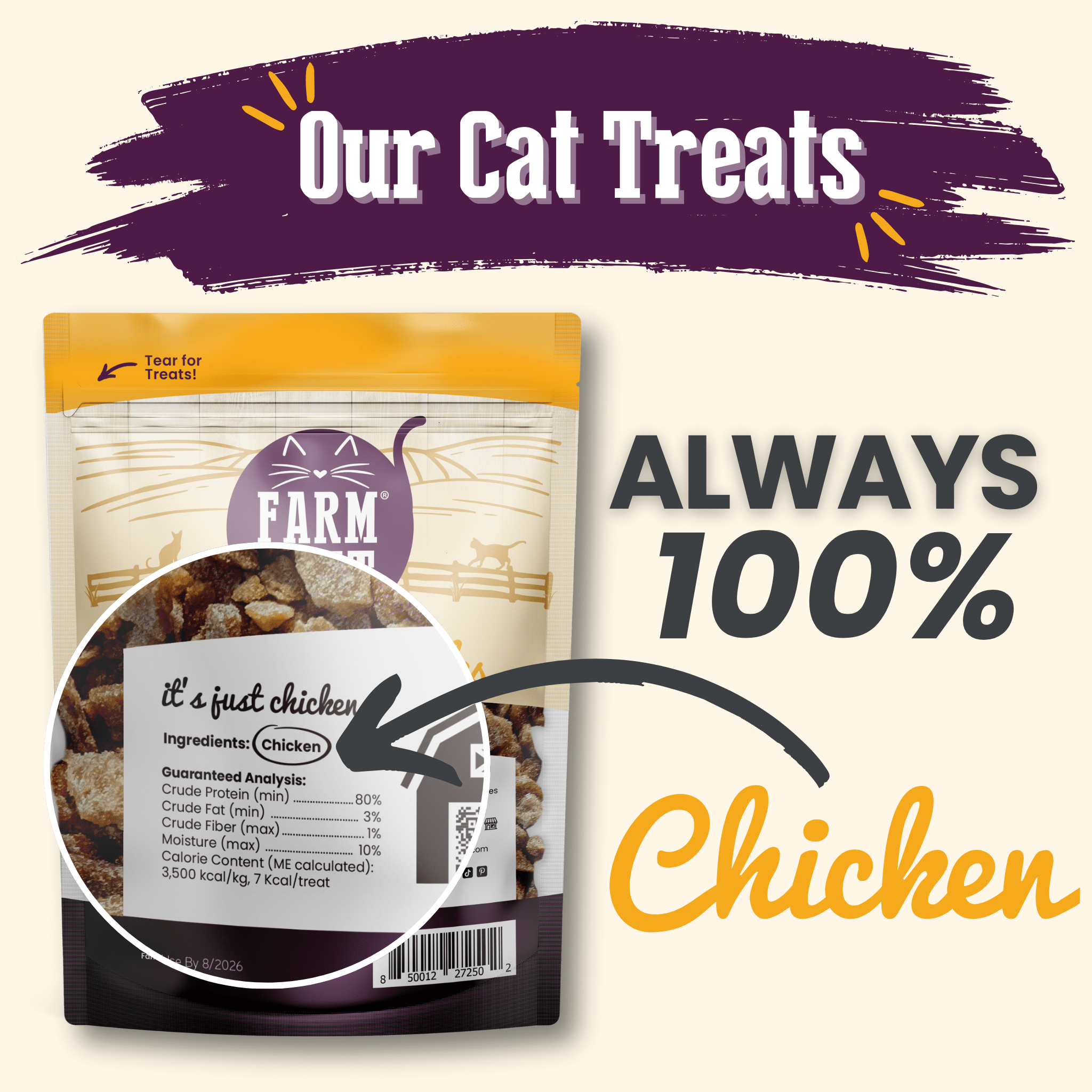 Chicken Crumbles Cat Treats | Single - Ingredient Treats for Cats - Boske.store