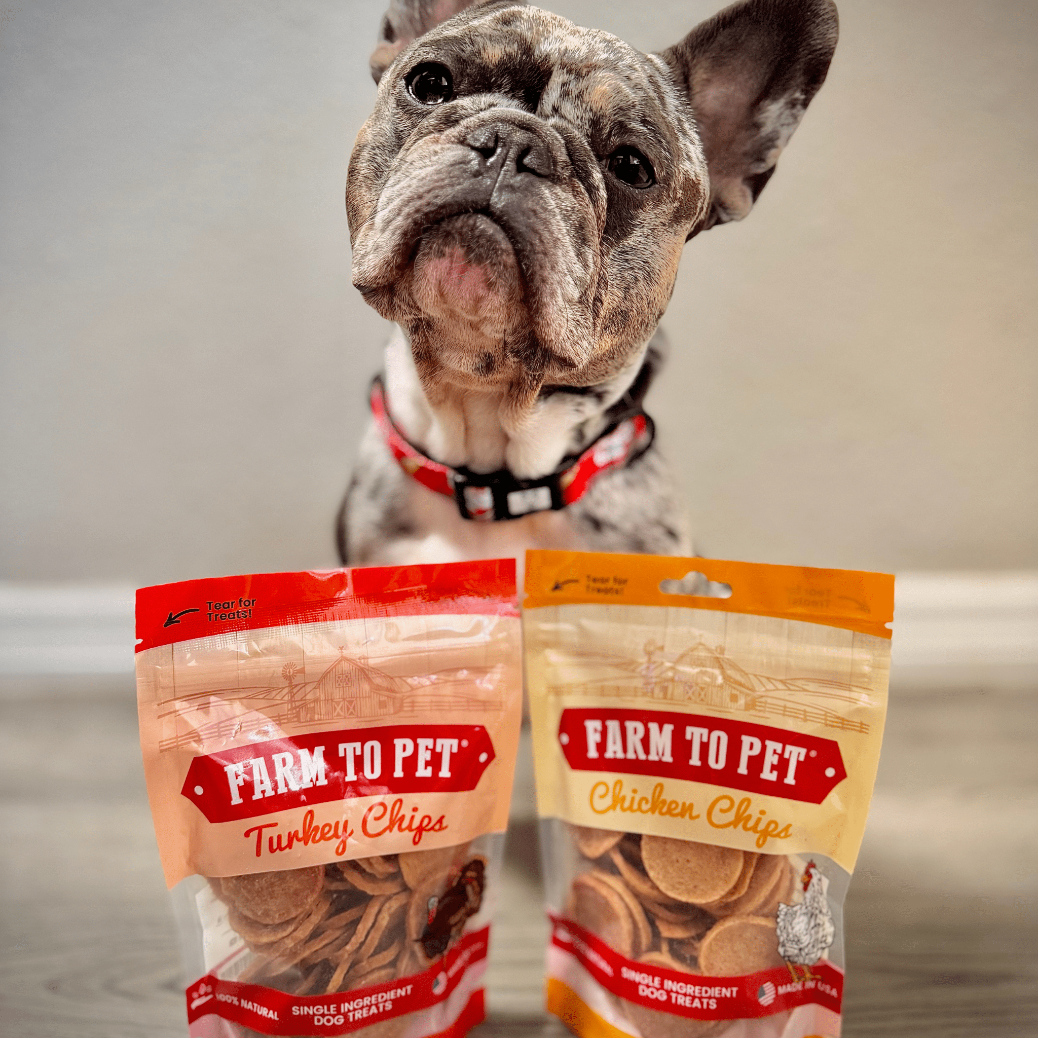 Turkey & Chicken Chip Dog Treat Duo | Single - Ingredient Poultry Treats for Dogs - Boske.store
