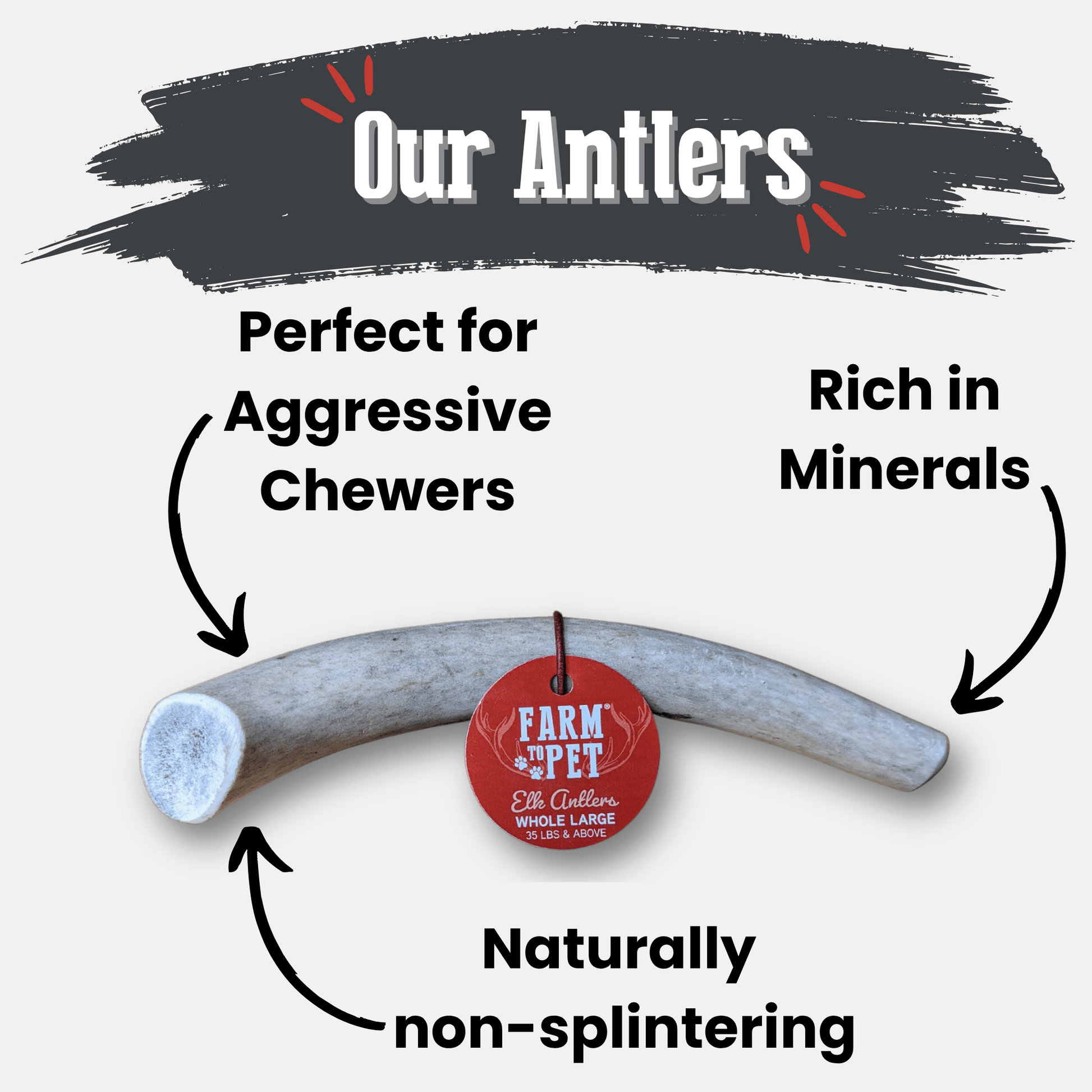 Elk Antler Dog Chews | All - Natural Whole and Split Elk Antler Chews for Dogs - Boske.store