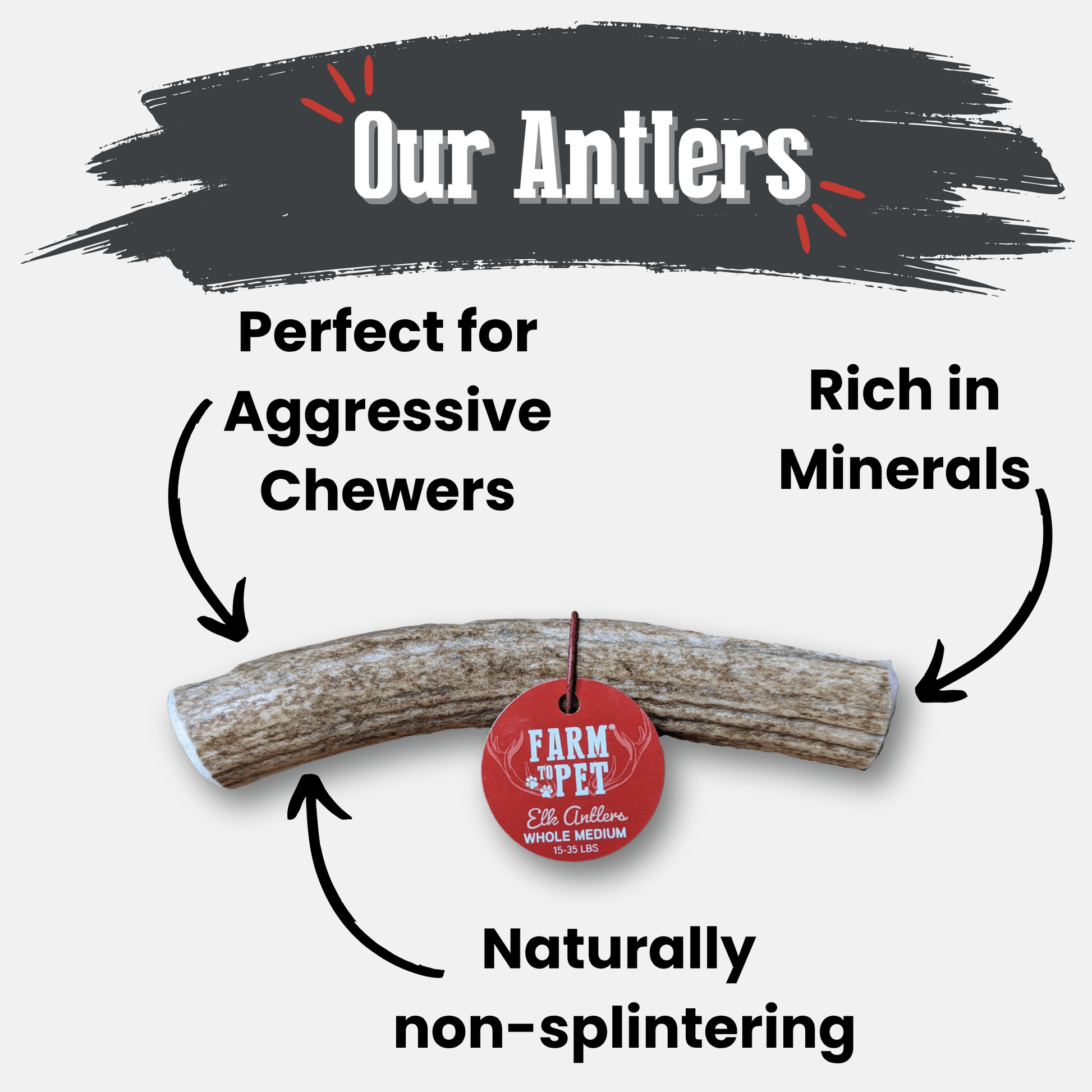 Elk Antler Dog Chews | All - Natural Whole and Split Elk Antler Chews for Dogs - Boske.store