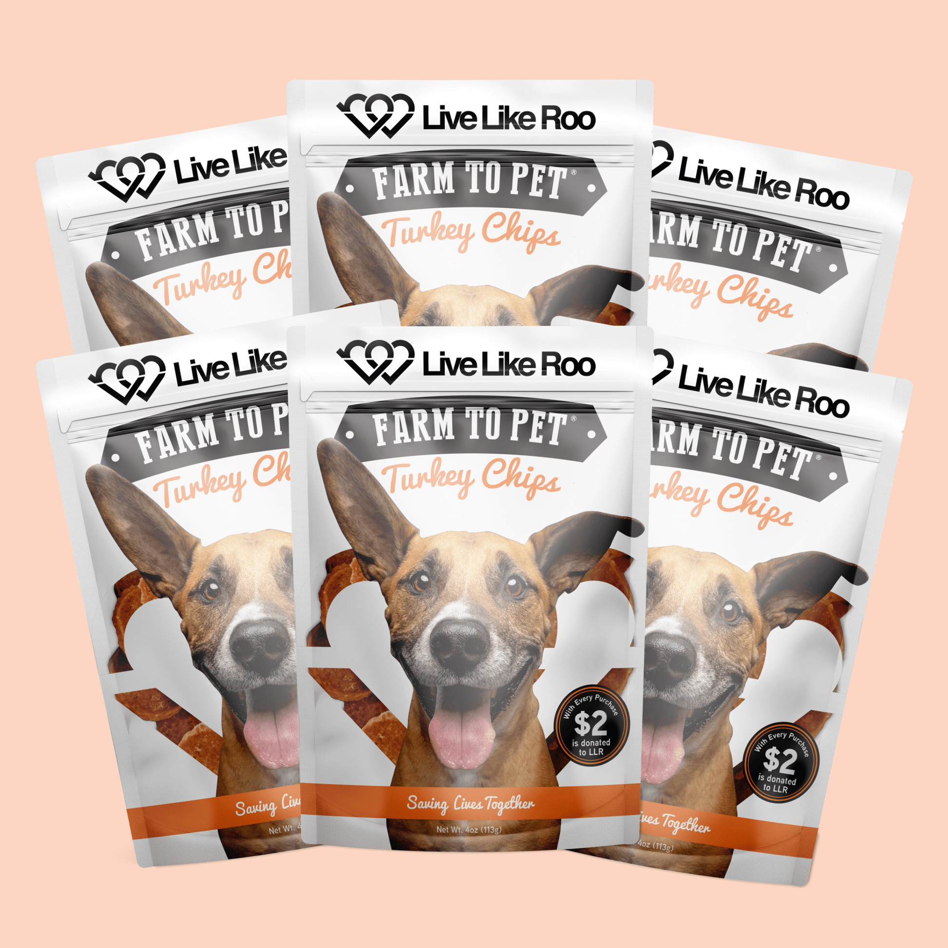 Live Like Roo Turkey Chips for Dogs | Dog Treats That Give Back - Boske.store