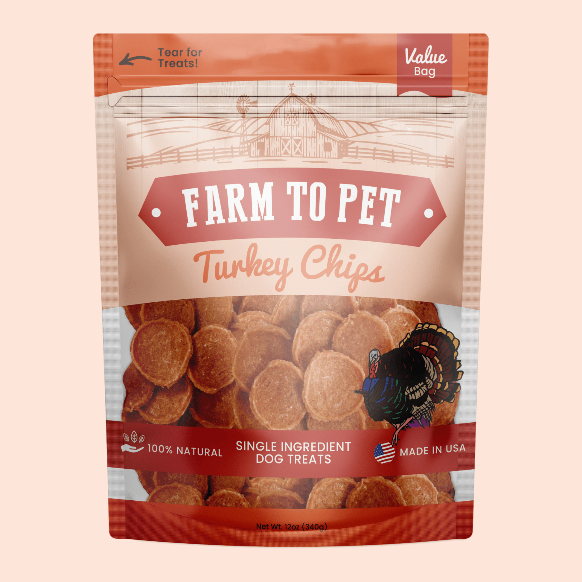 Turkey Chips for Dogs | All - Natural Single - Ingredient Healthy Dog Treats - Boske.store