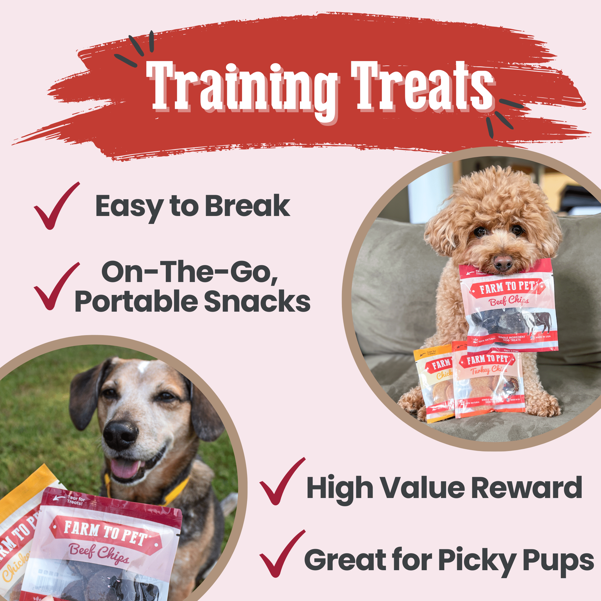 Puppy Packs 'n Snacks Dog Treat Starter Pack | Single - Ingredient Training Treats - Boske.store