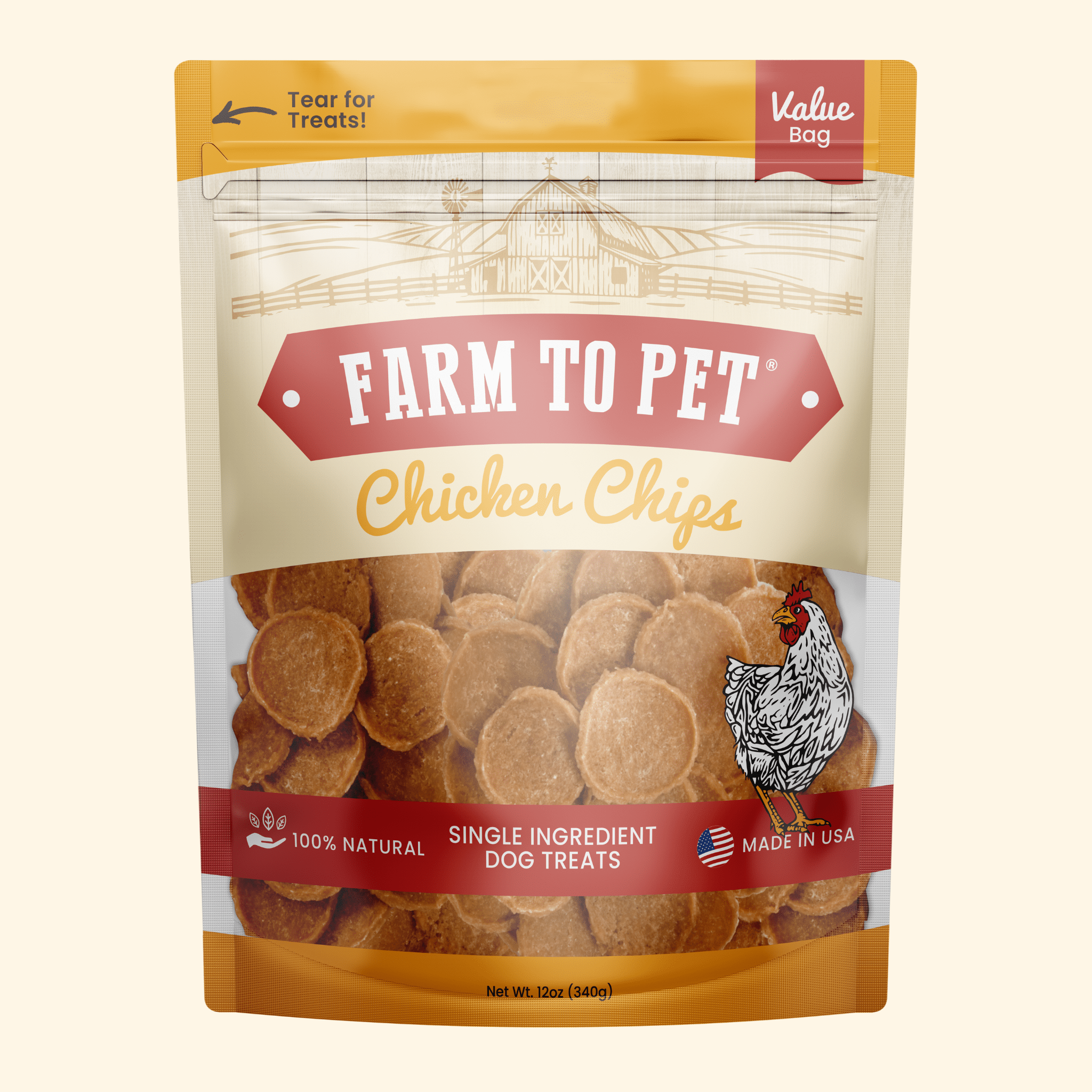 Chicken Chips for Dogs | All - Natural Single - Ingredient Dog Treats - Boske.store