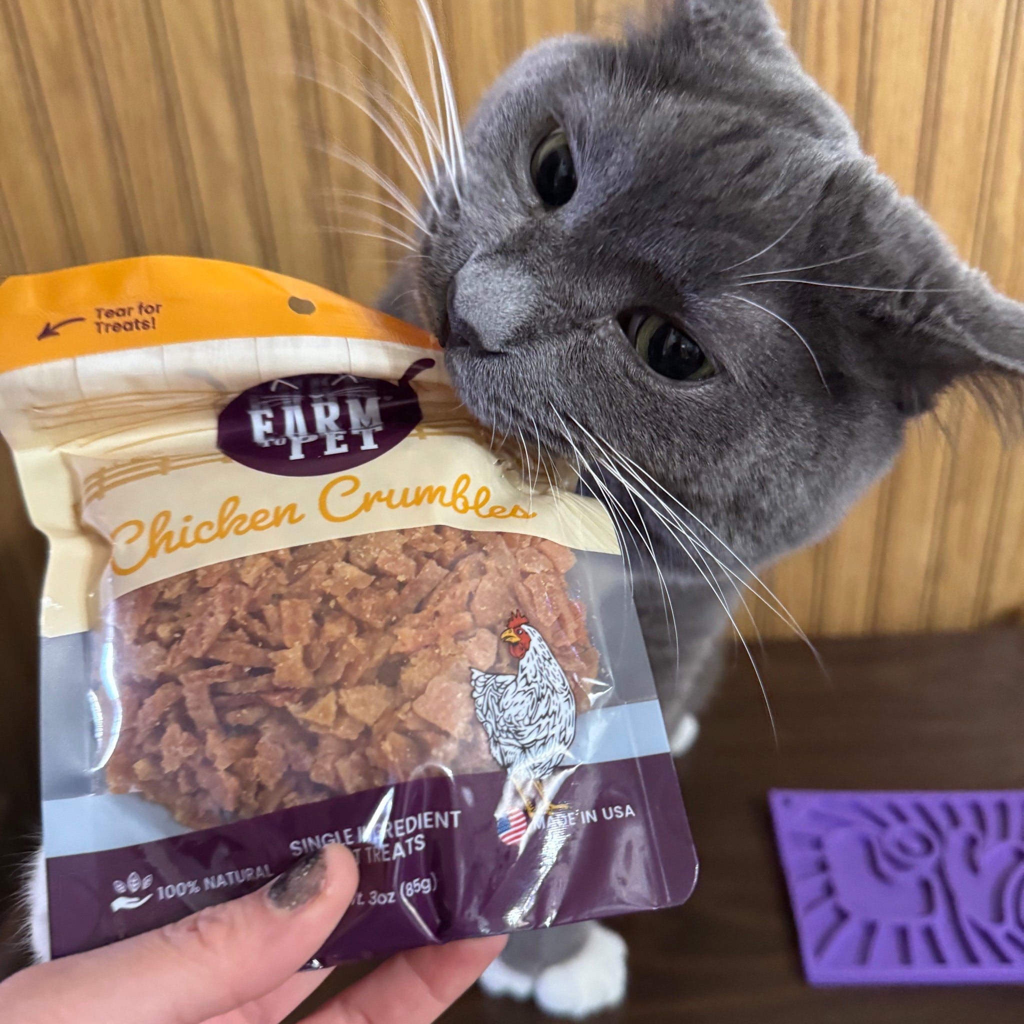 Chicken Crumbles Cat Treats | Single - Ingredient Treats for Cats - Boske.store