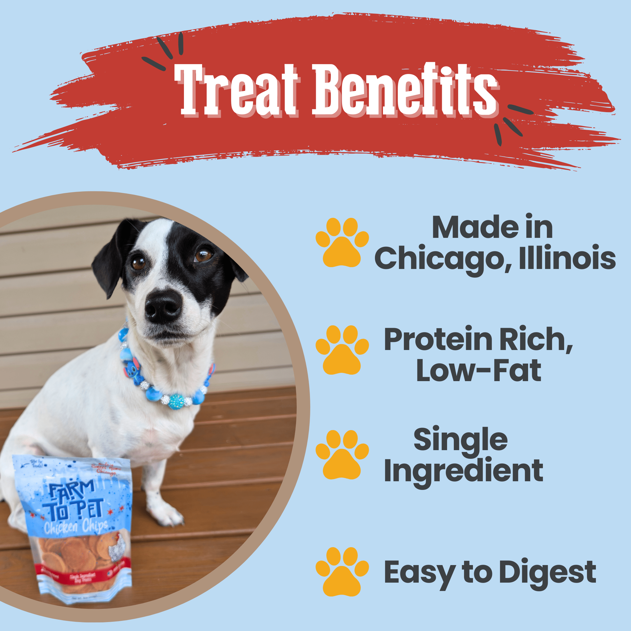 Chicago Chicken Chips for Dogs | Dog Treats To Celebrate Our Hometown - Boske.store