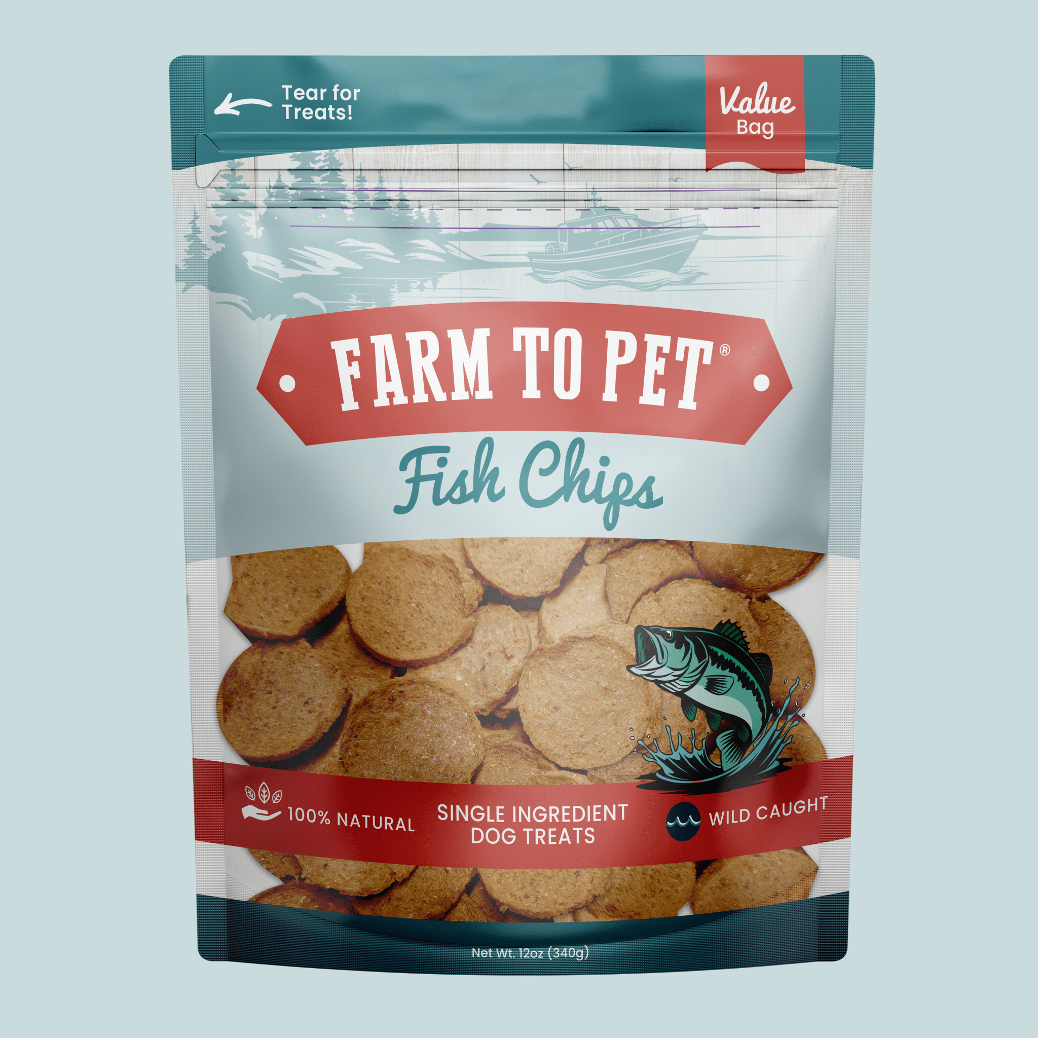 Fish Chips for Dogs | Wild - Caught Fish Dog Treats - Boske.store