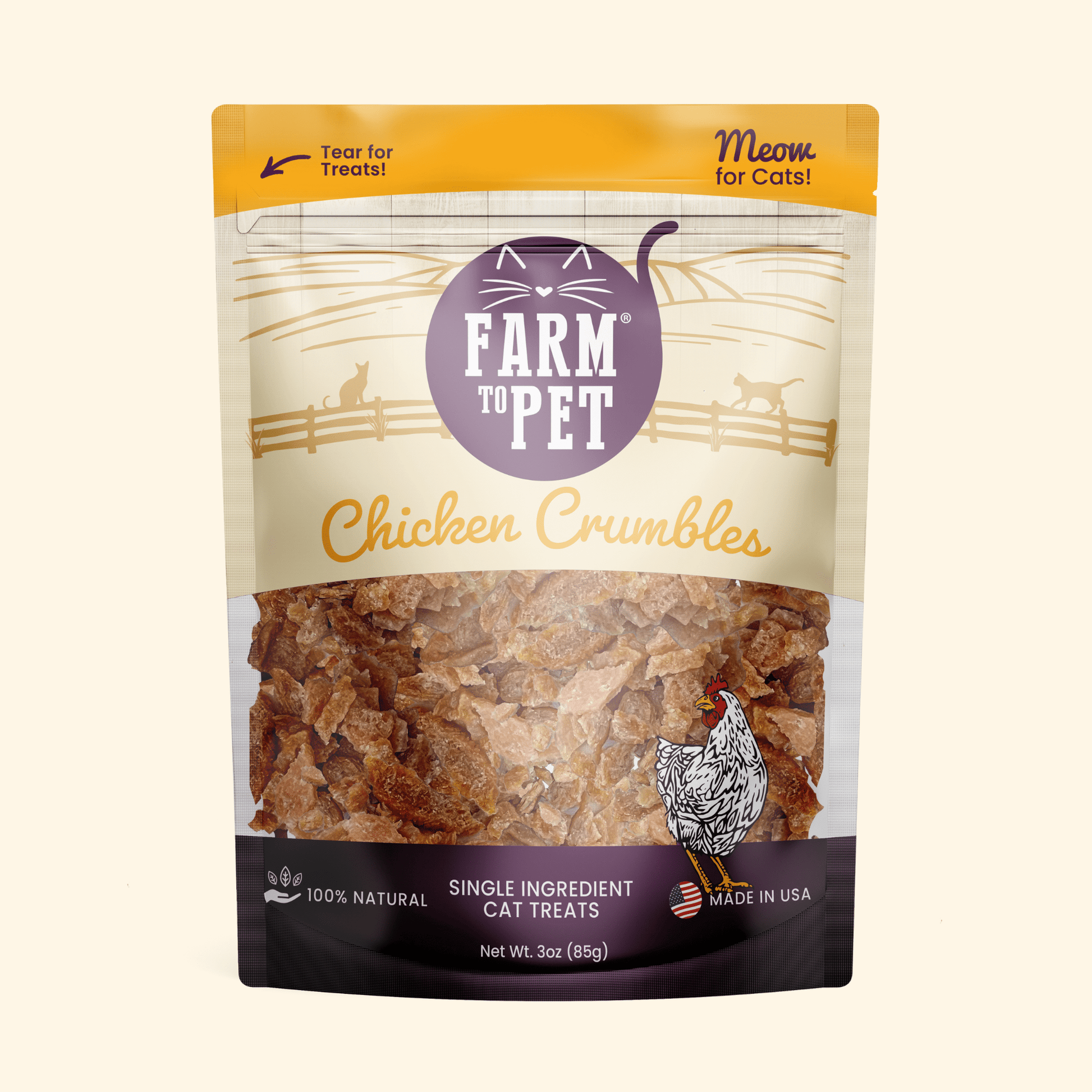 Chicken Crumbles Cat Treats | Single - Ingredient Treats for Cats - Boske.store
