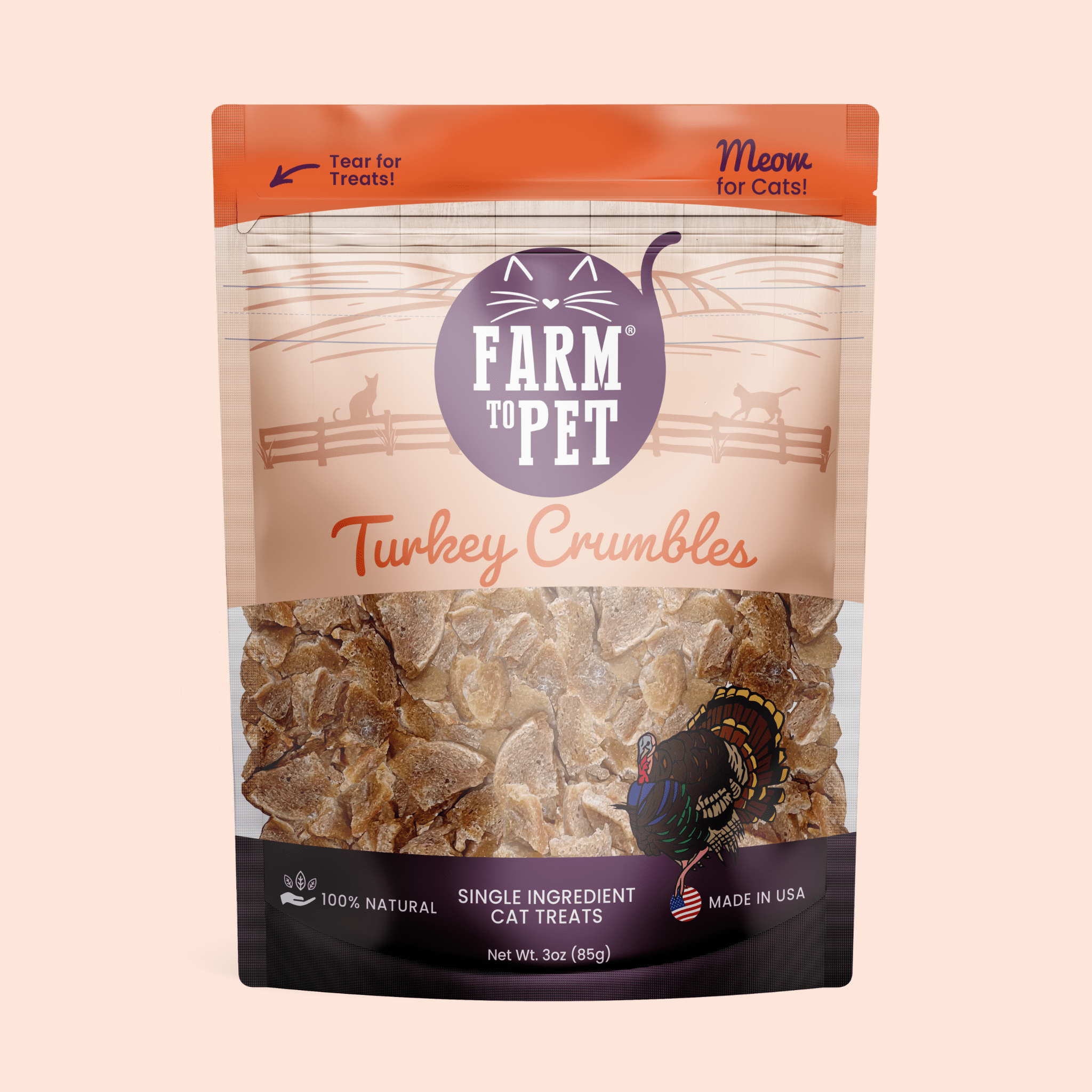 Turkey Crumbles for Cats | Grain - Free Cat Treats - Boske.store