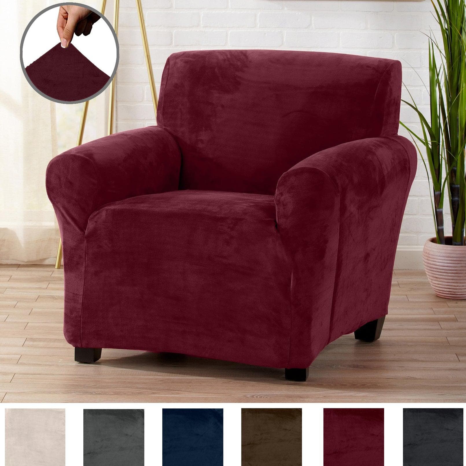 Velvet Stretch Slipcover - Gale Collection - Boske.store