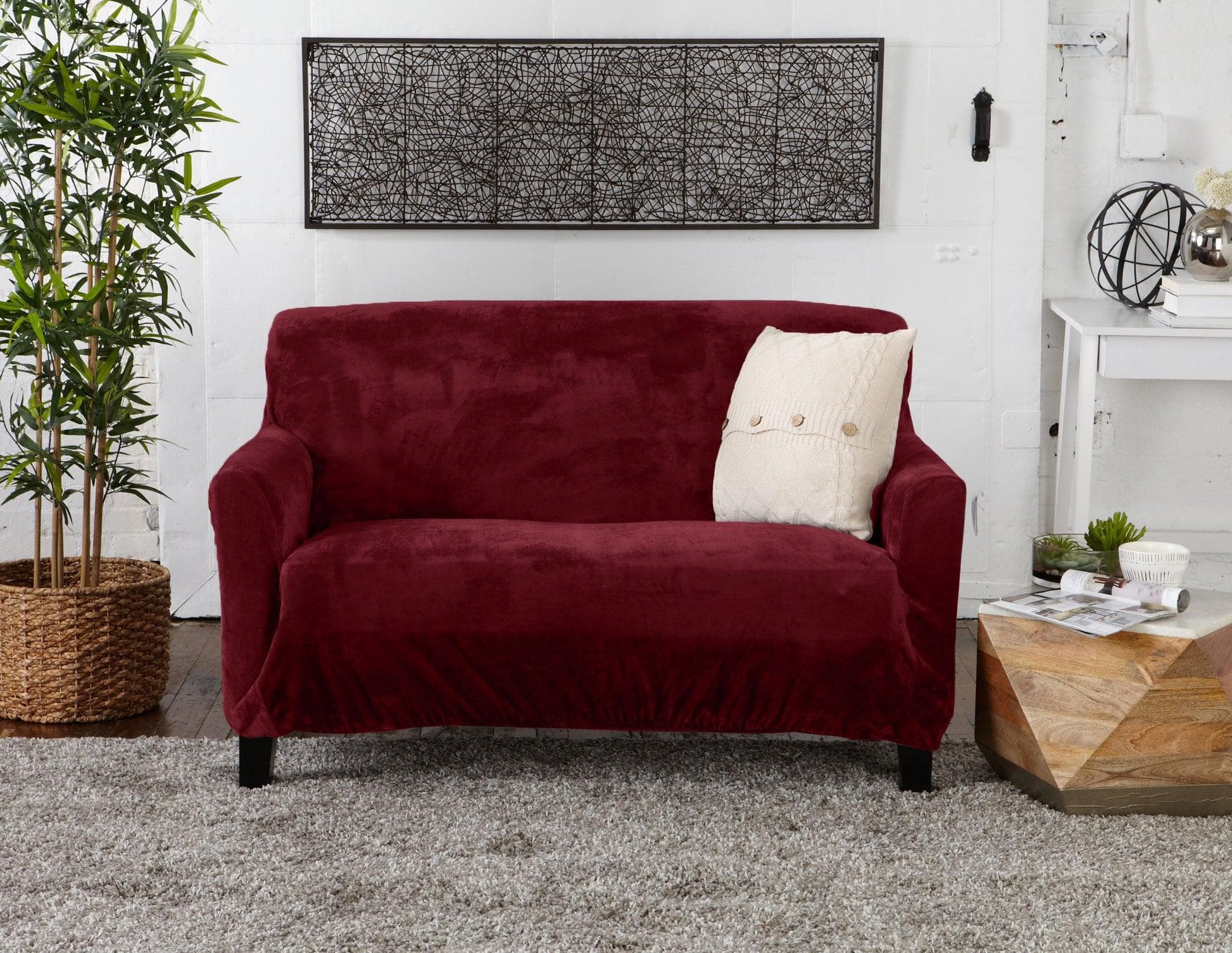 Velvet Stretch Slipcover - Gale Collection - Boske.store