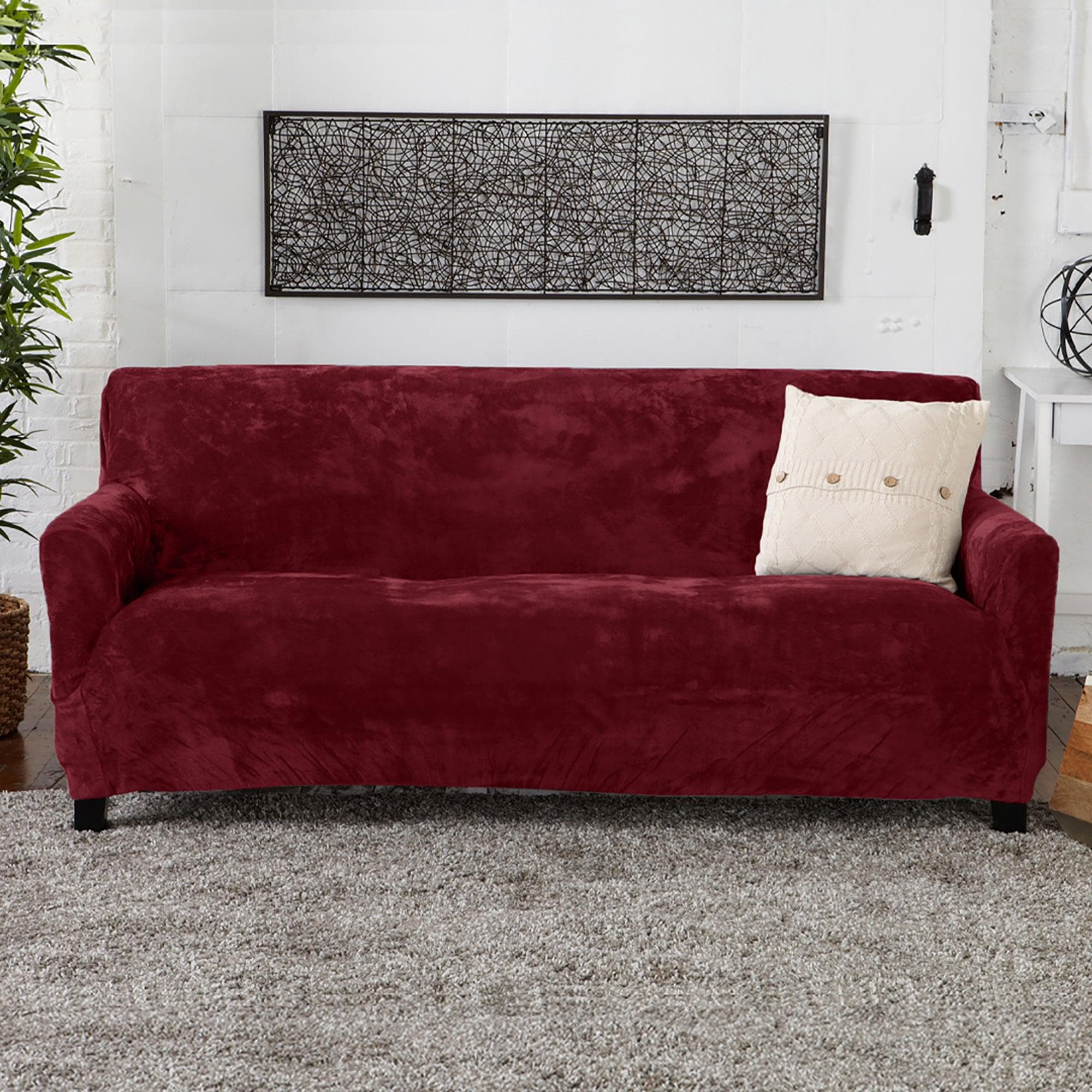 Velvet Stretch Slipcover - Gale Collection - Boske.store