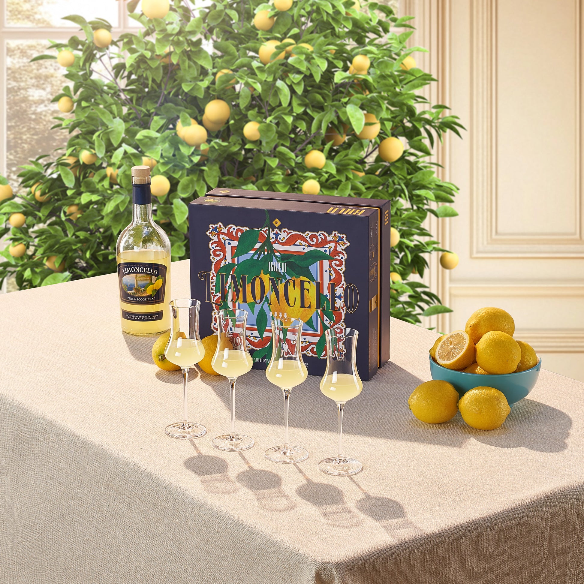 Specialty Limoncello Cocktail Glassware, Set of 4 - Boske.store