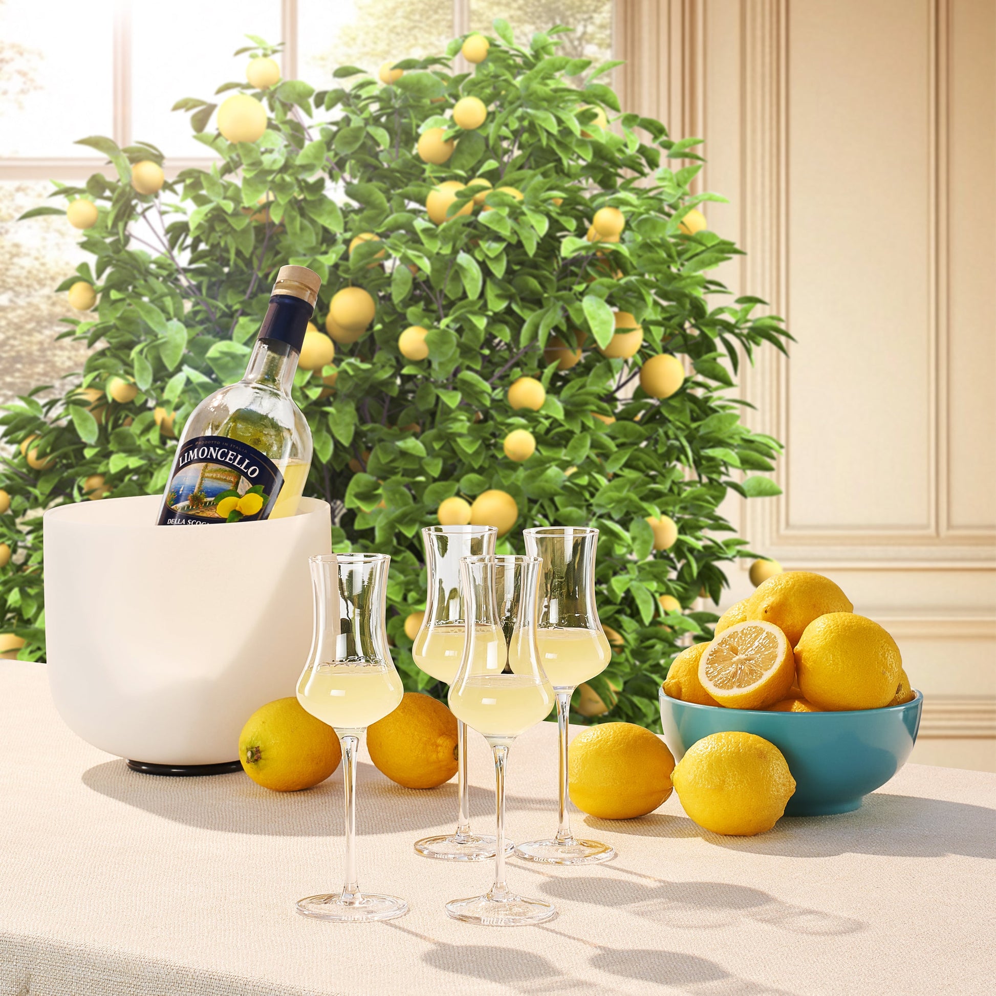 Specialty Limoncello Cocktail Glassware, Set of 4 - Boske.store