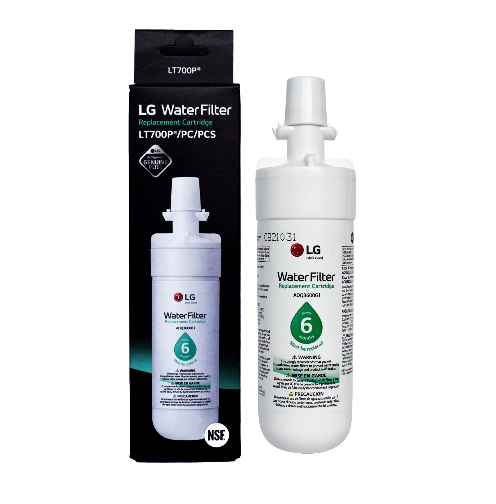 LG LT700P Refrigerator Water Filter ADQ36006101 - Boske.store