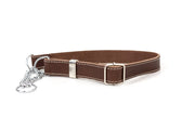 Martingale Chocolate Leather Dog Collar - Boske.store