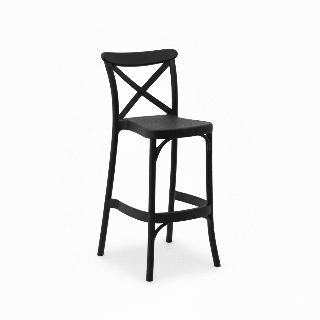 Outdoor Bar Stool Crossback 30" - Set of 4 - Milan - Boske.store