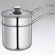 "Mini" Double Boiler Set with Glass Lid, 1.6 qt., 5.5" dia. - Boske.store
