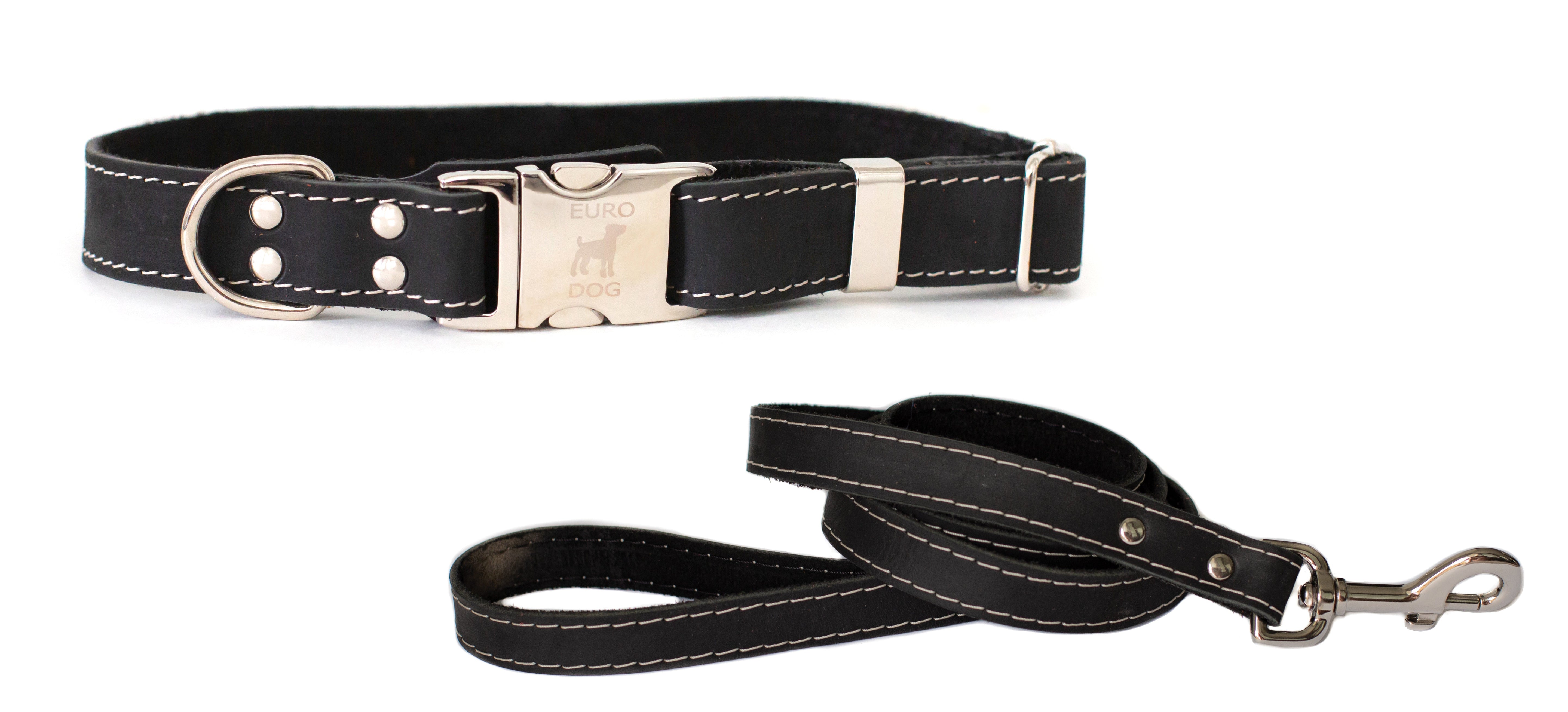 Quick - Release Style Leather Collar and Leash Set - Boske.store