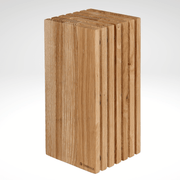 Slotted Knife Block, Oak, 5.4" x 5.4" x 10.75" - Boske.store