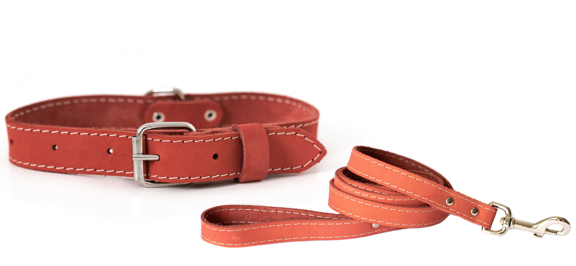 Pro Line Hunting Leather Collar and Leash Set - Boske.store