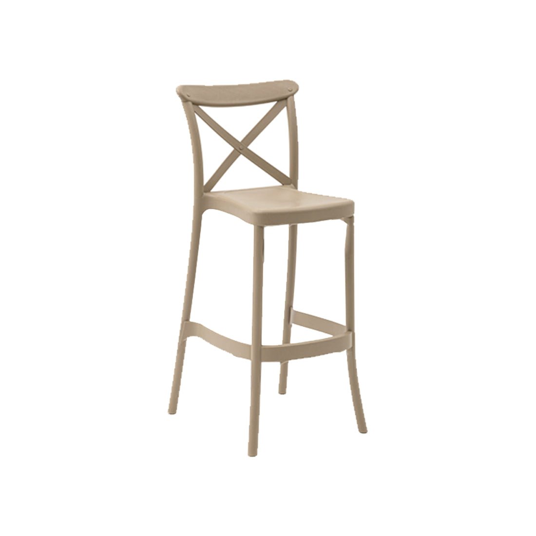 Outdoor Bar Stool Crossback 30" - Set of 4 - Milan - Boske.store