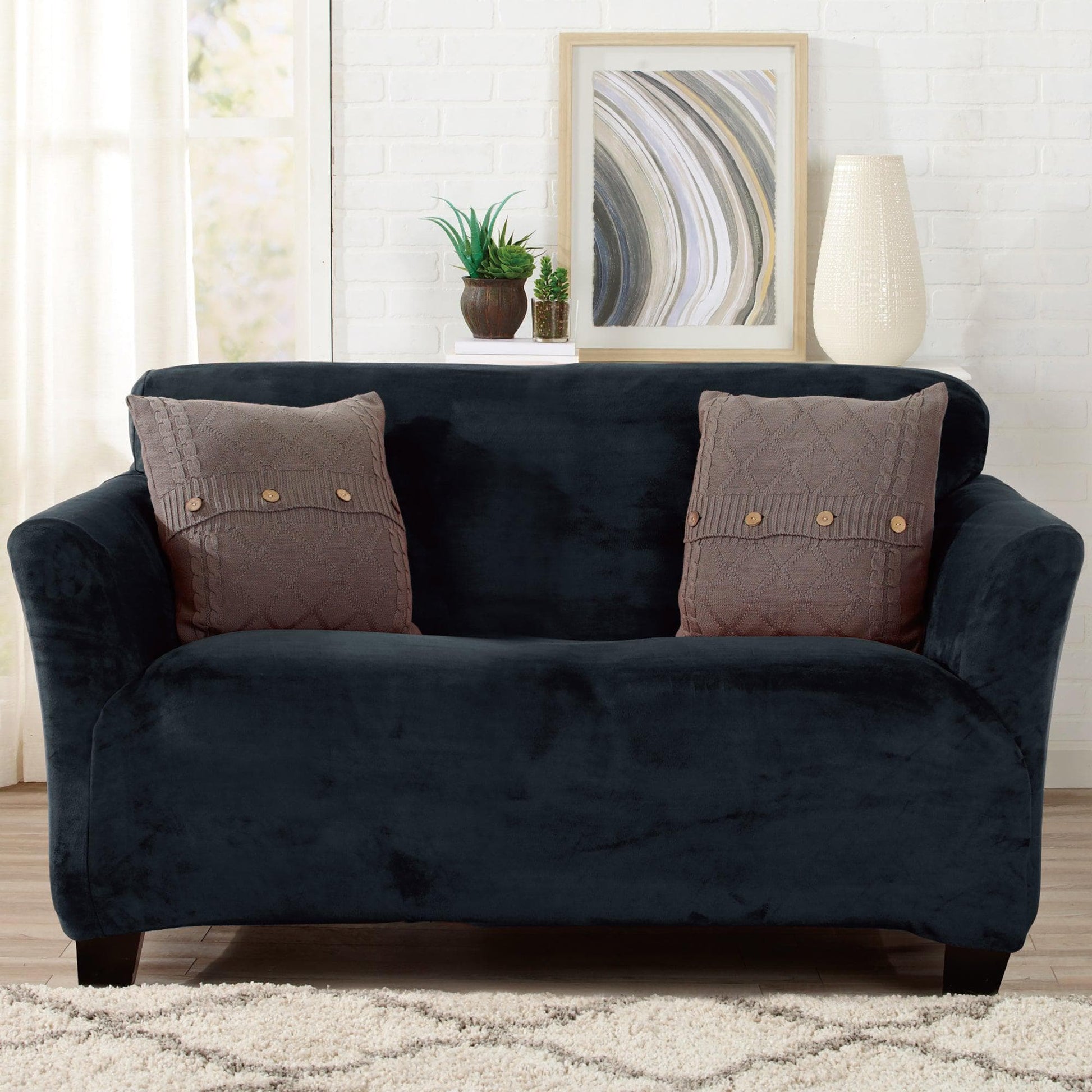 Velvet Stretch Slipcover - Gale Collection - Boske.store