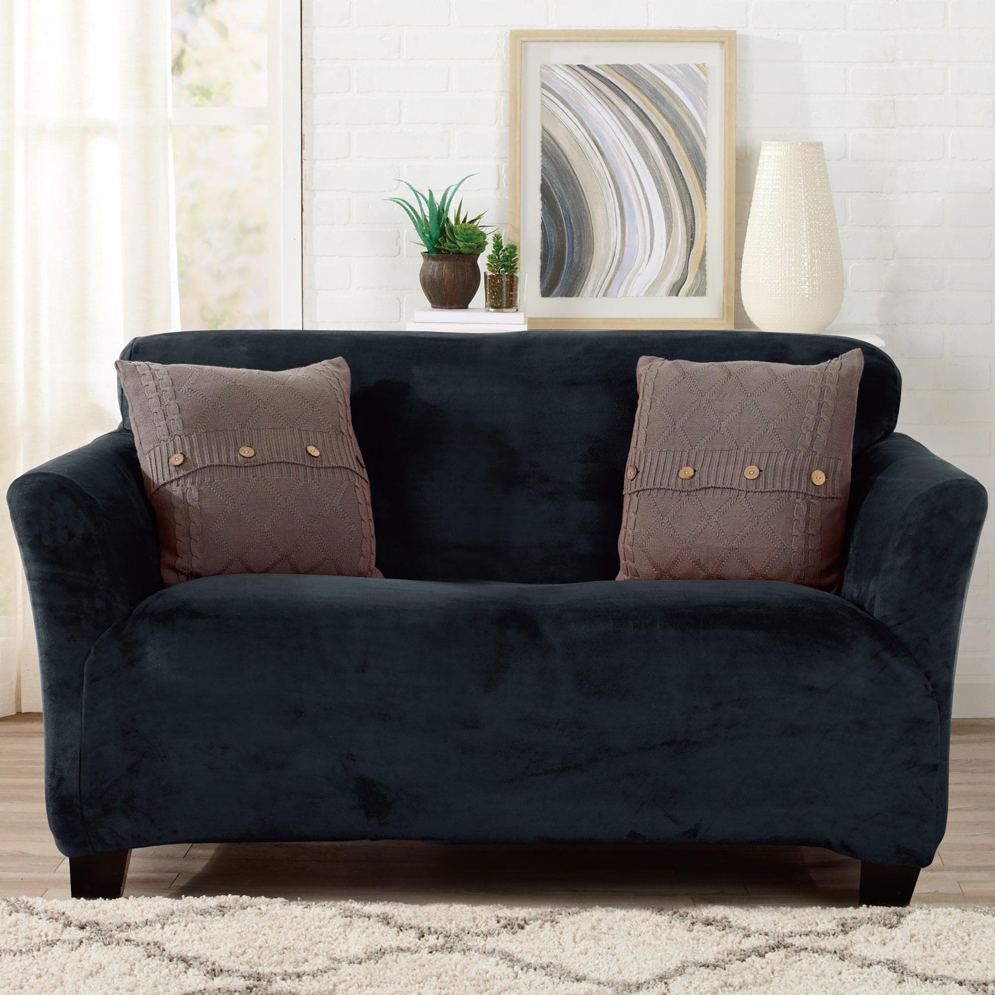 Velvet Stretch Slipcover - Gale Collection - Boske.store