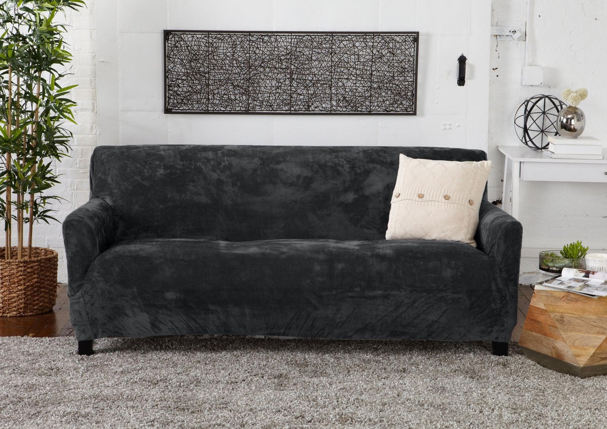 Velvet Stretch Slipcover - Gale Collection - Boske.store