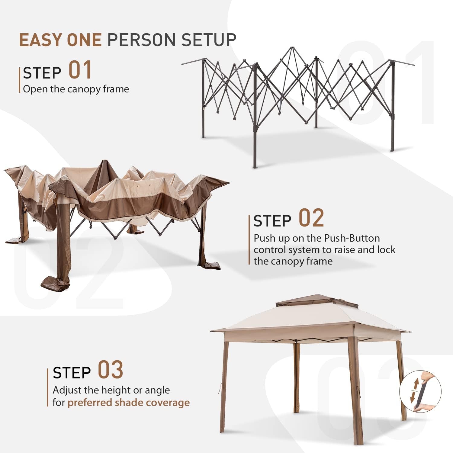 11x11 Pop Up Gazebo With Mosquito Netting Instant Setup Outdoor Garden