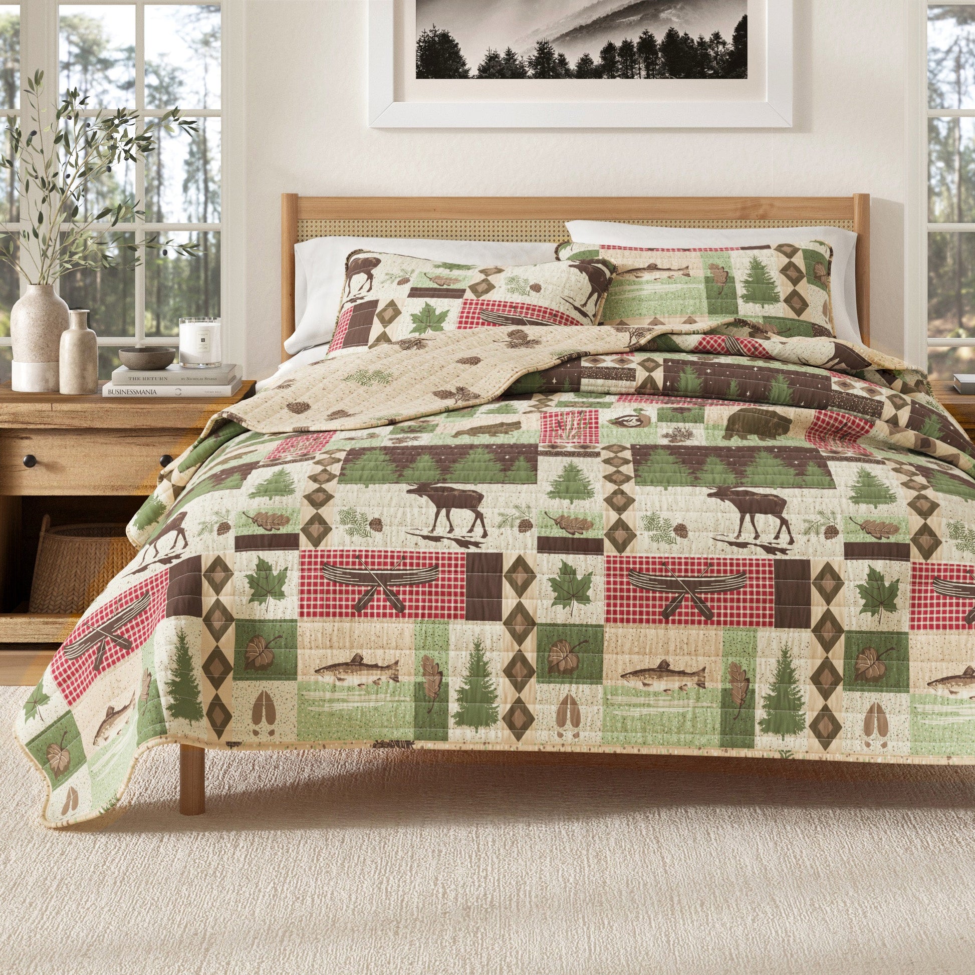 Wilder Collection 3 Piece Lodge Quilt Set - Boske.store
