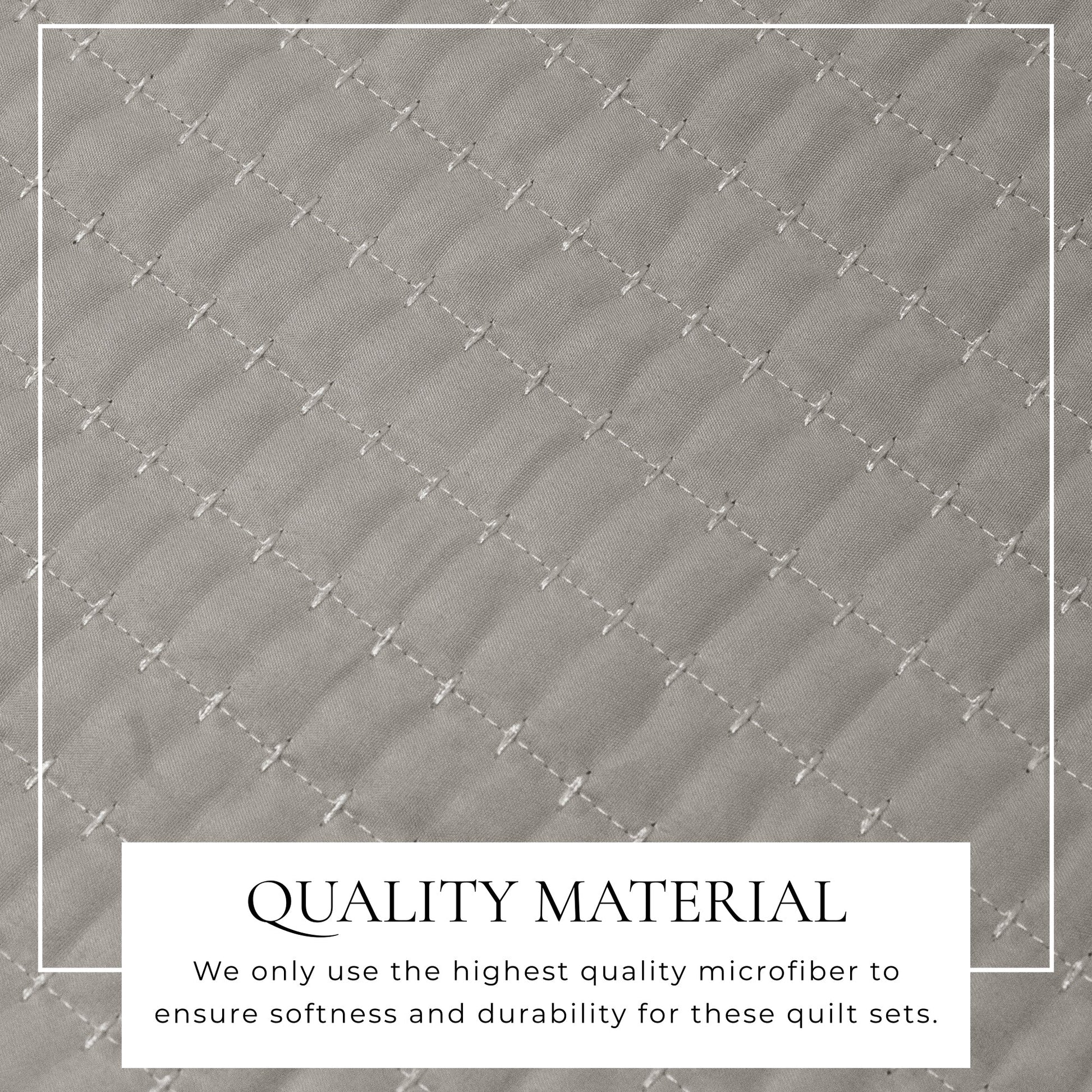 3 - Piece Solid Quilt - Alicia Collection - Boske.store