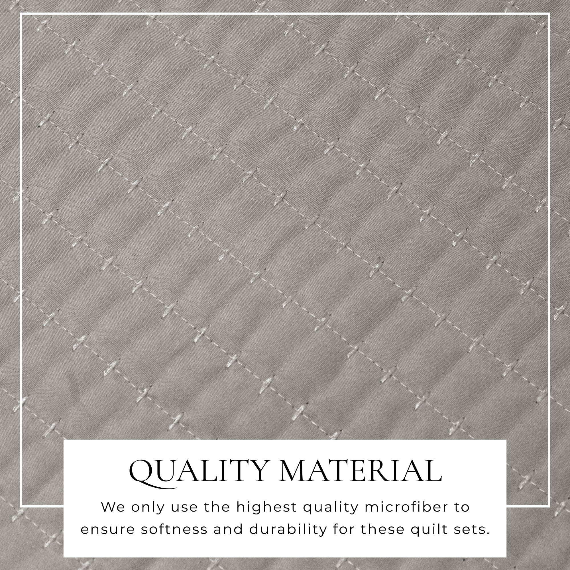 3 - Piece Solid Quilt - Alicia Collection - Boske.store
