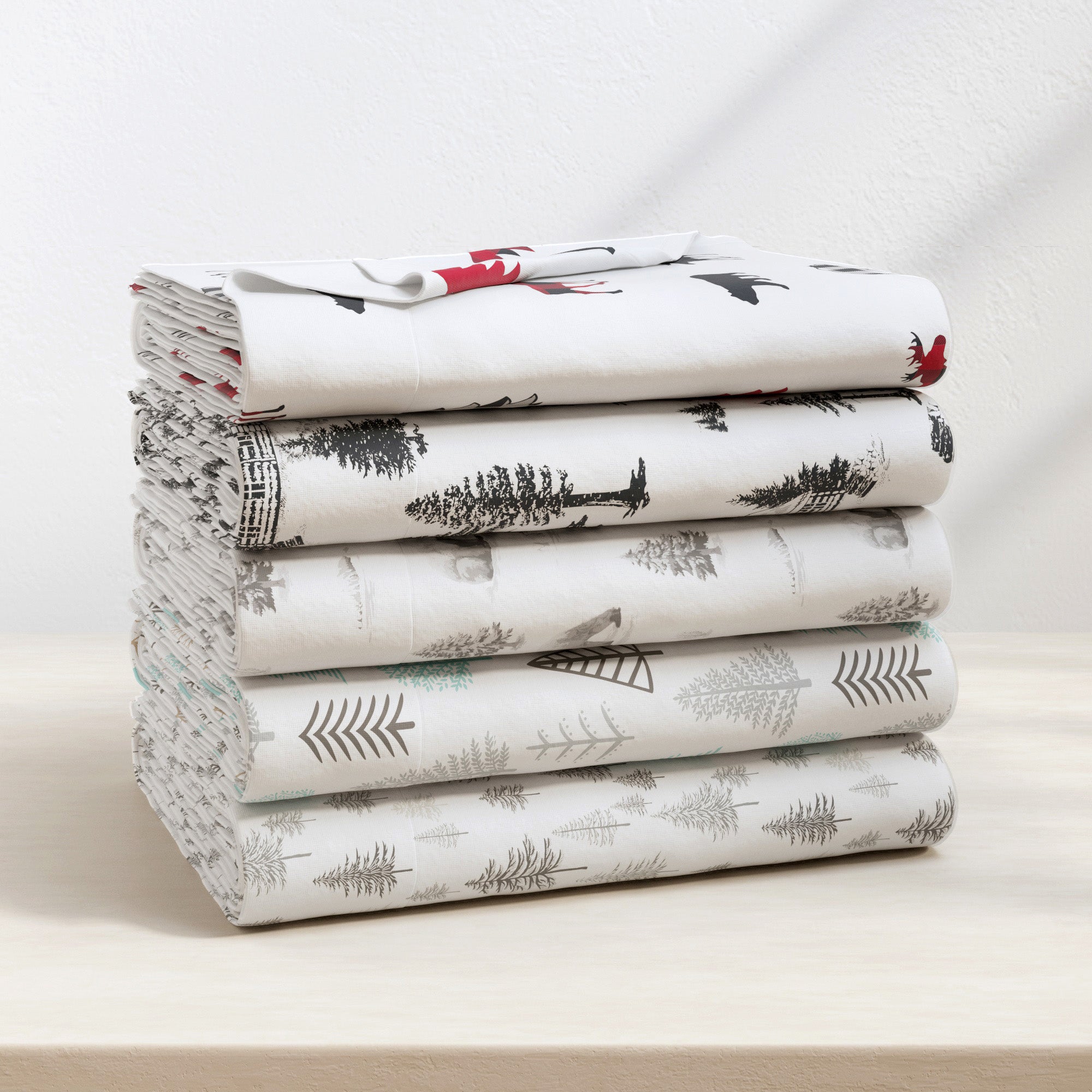 4 - Piece Turkish Cotton Flannel Sheet - Lakeview Collection - Boske.store
