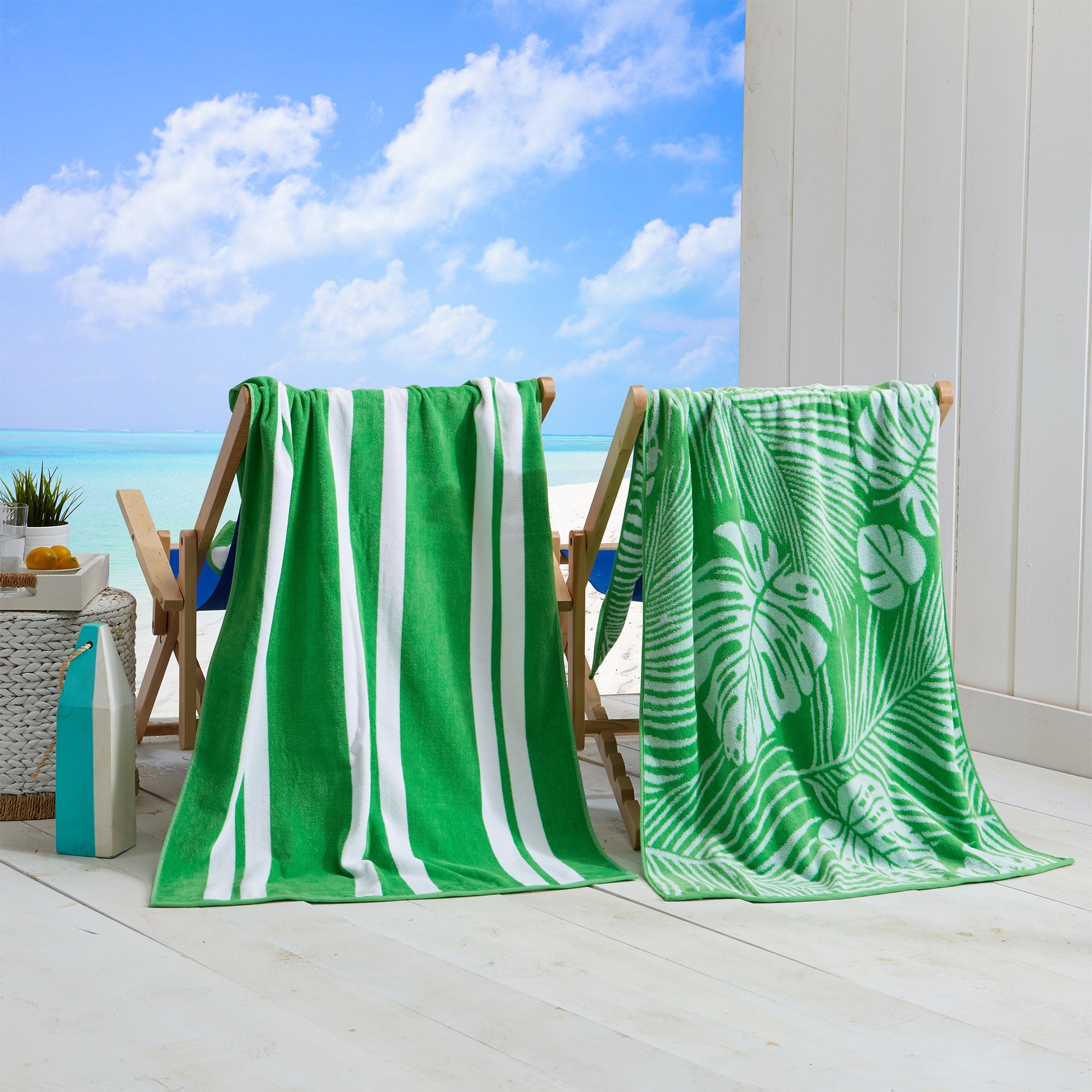 Cotton Velour Beach Towel - Maui Collection - Boske.store