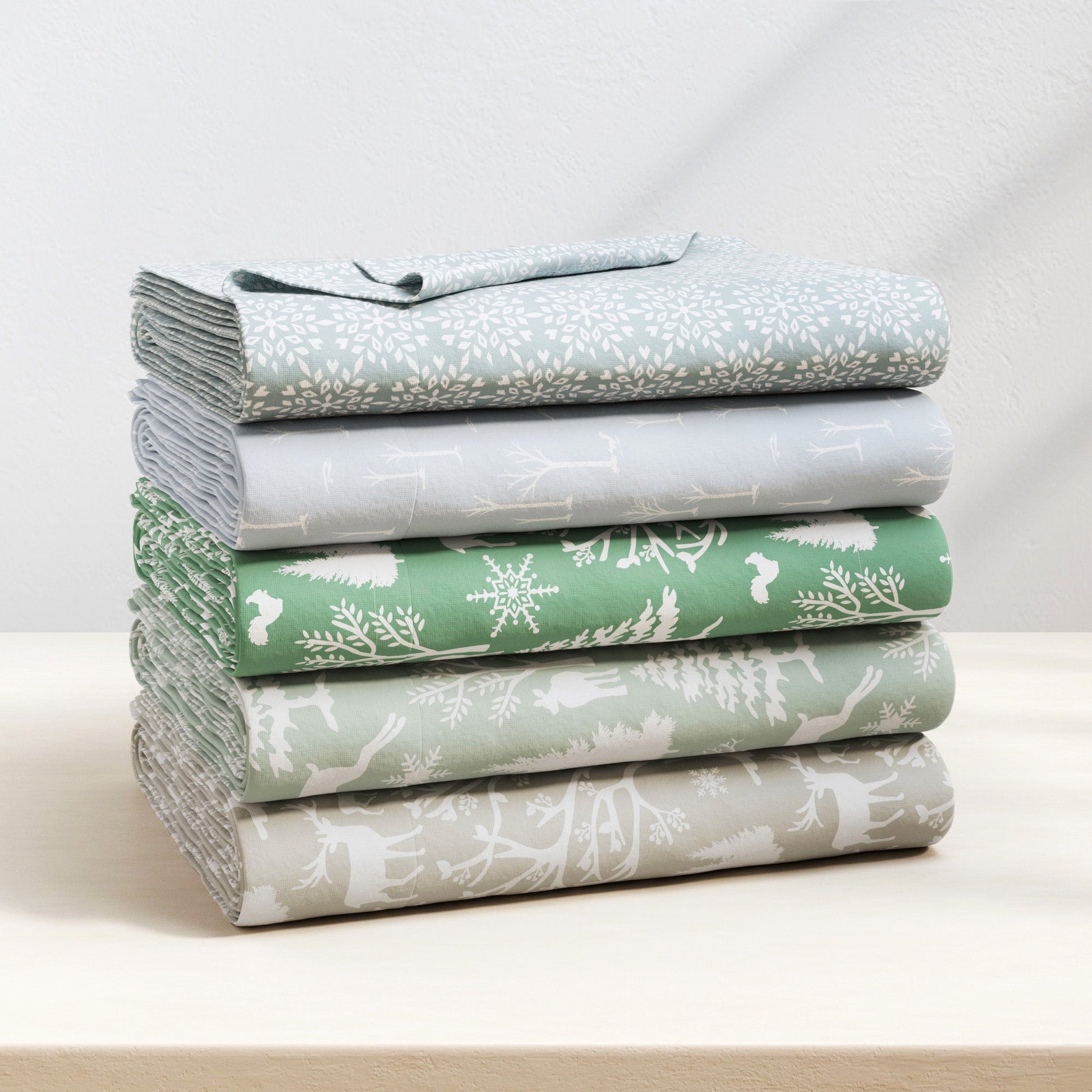 4 - Piece Turkish Cotton Flannel Sheet - Lakeview Collection - Boske.store