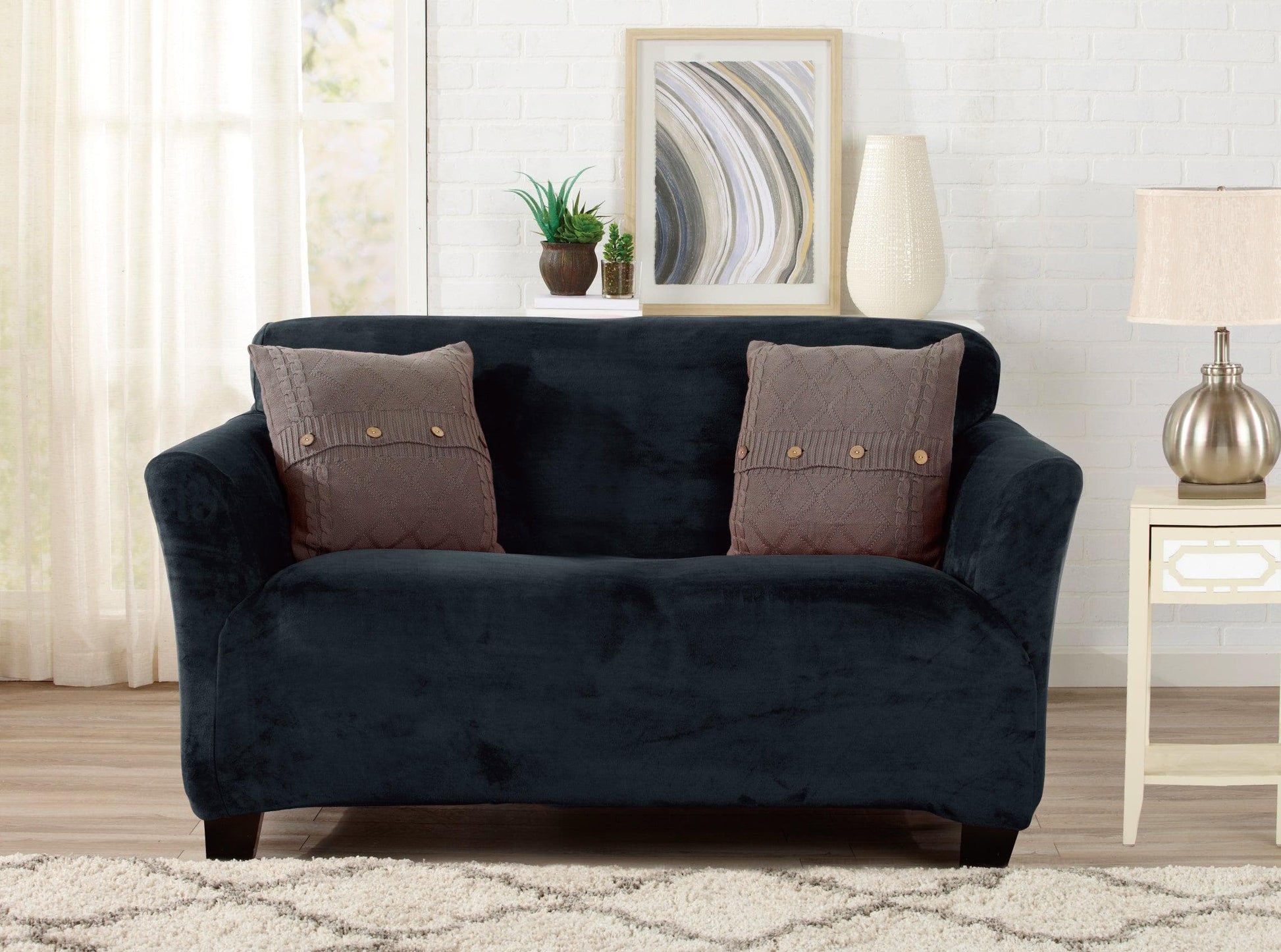 Velvet Stretch Slipcover - Gale Collection - Boske.store