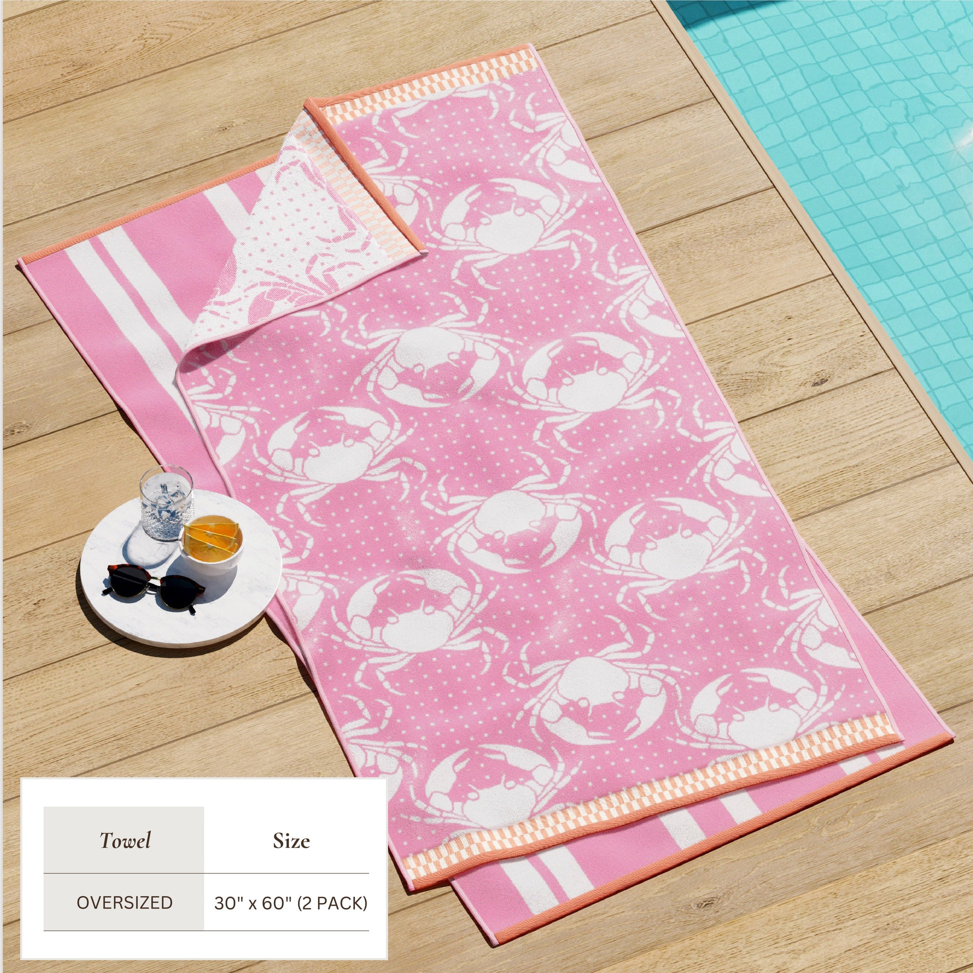 Cotton Velour Beach Towel - Maui Collection - Boske.store